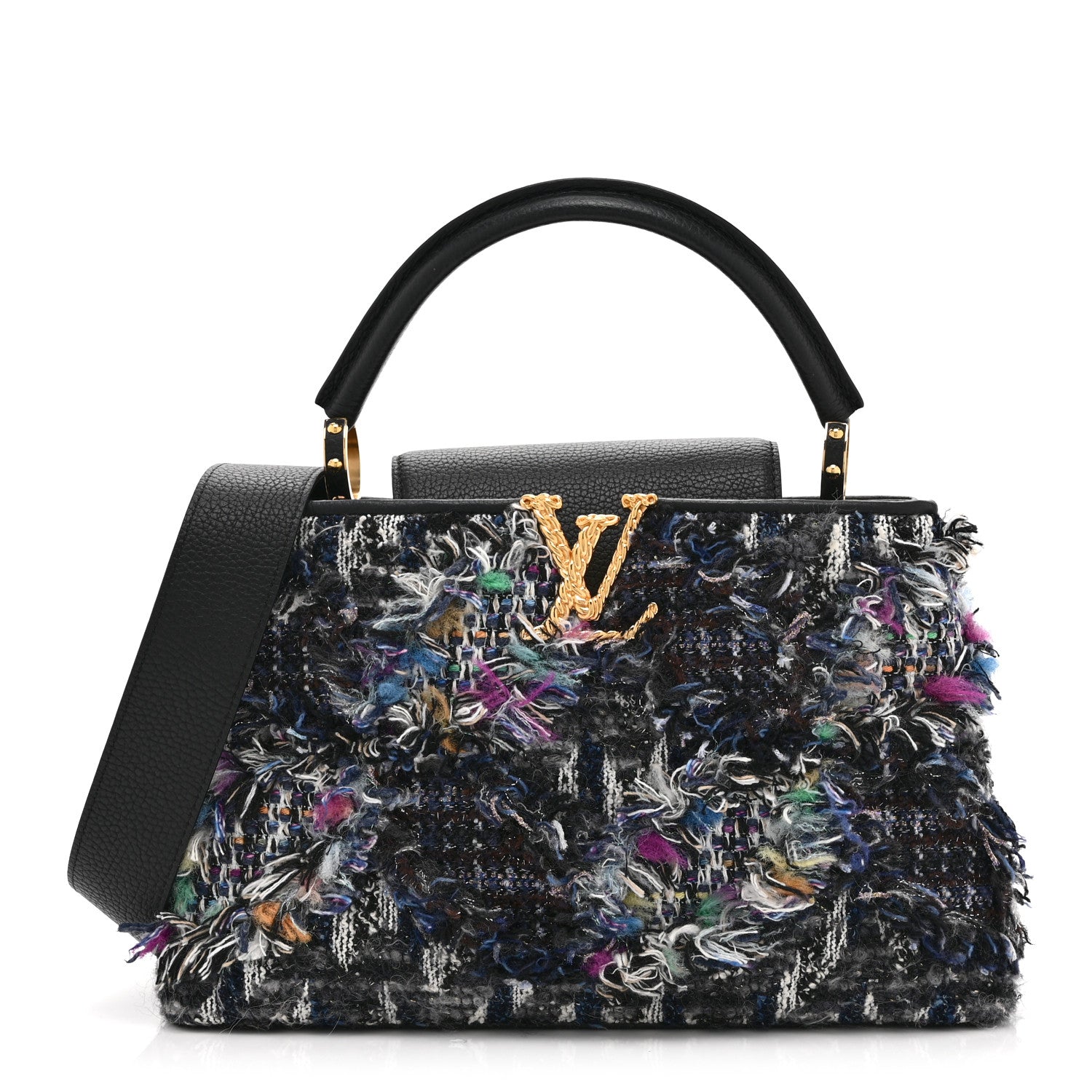 Tweed Calfskin Capucines MM Multicolor
