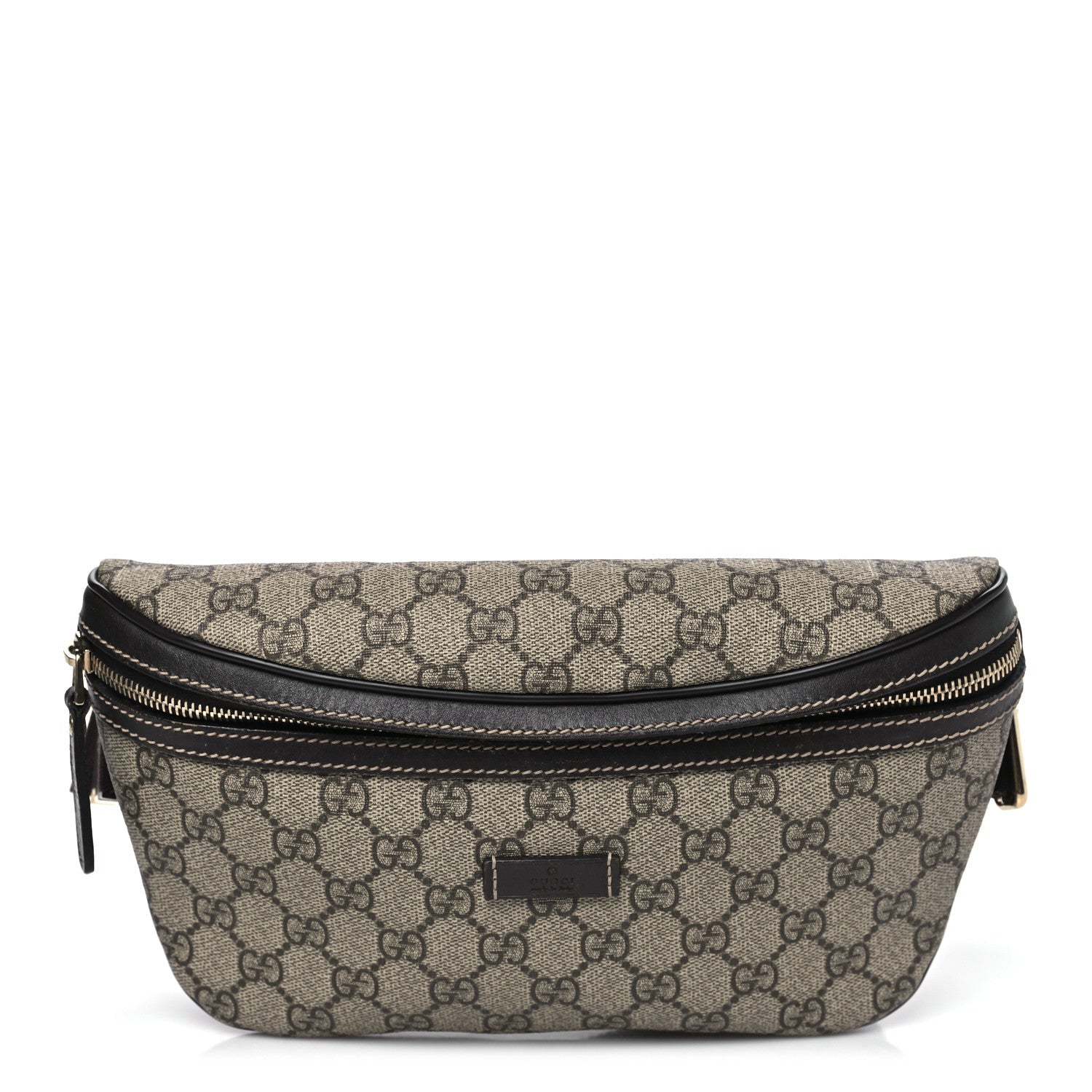 GG Supreme Monogram Belt Bag Dark Brown