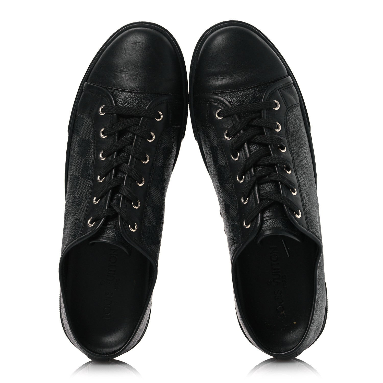 Calfskin Damier Graphite Sneakers 7.5