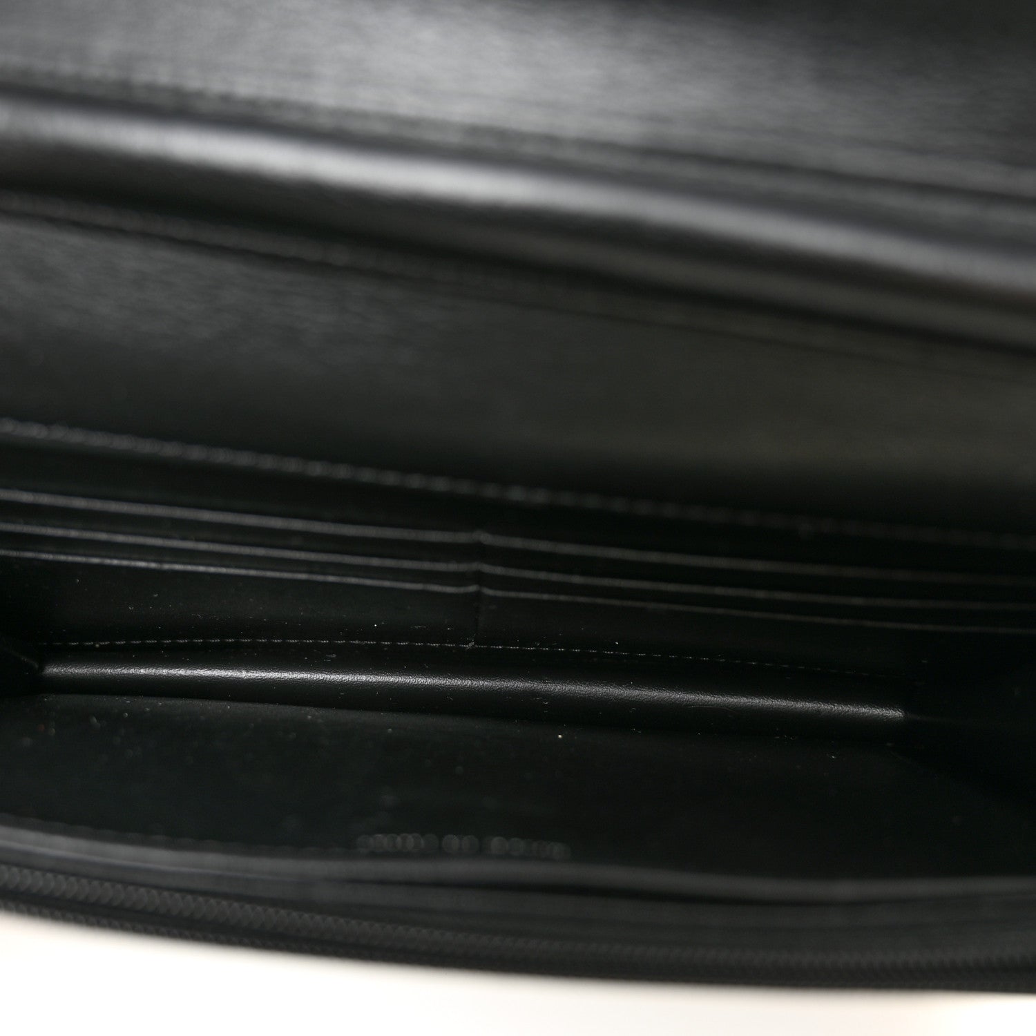 Lambskin Crystal Quilted Wallet On Chain WOC Black