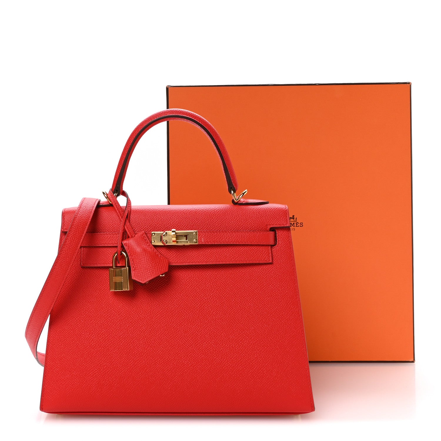 Epsom Kelly Sellier 25 Rouge De Coeur