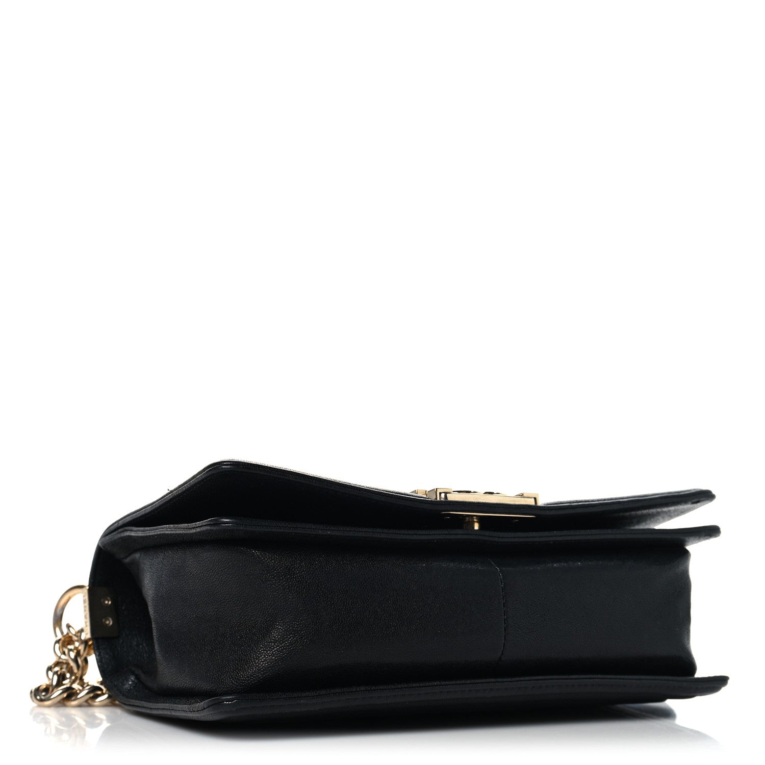 Caviar Chevron Quilted Medium Boy Flap Black