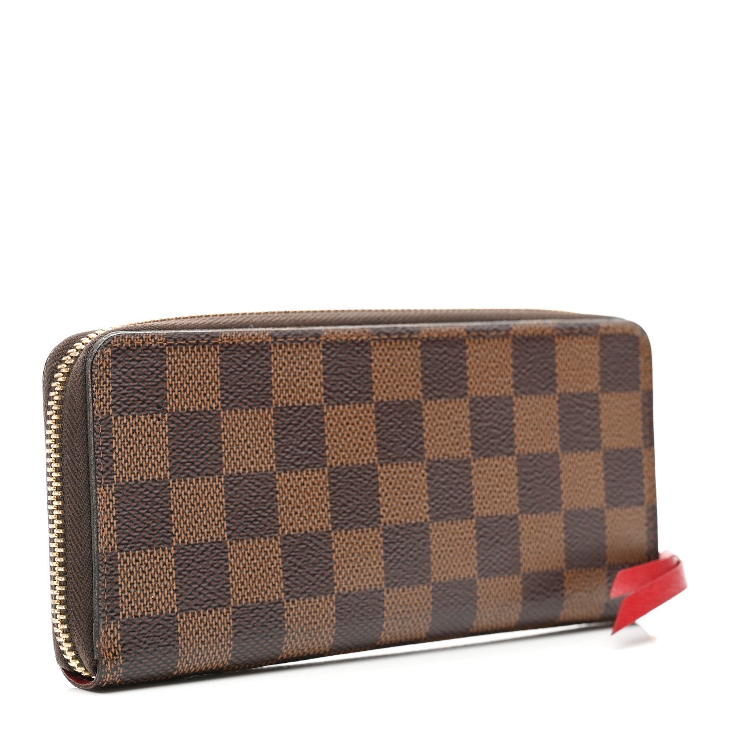 Damier Ebene Clemence Wallet Cherry