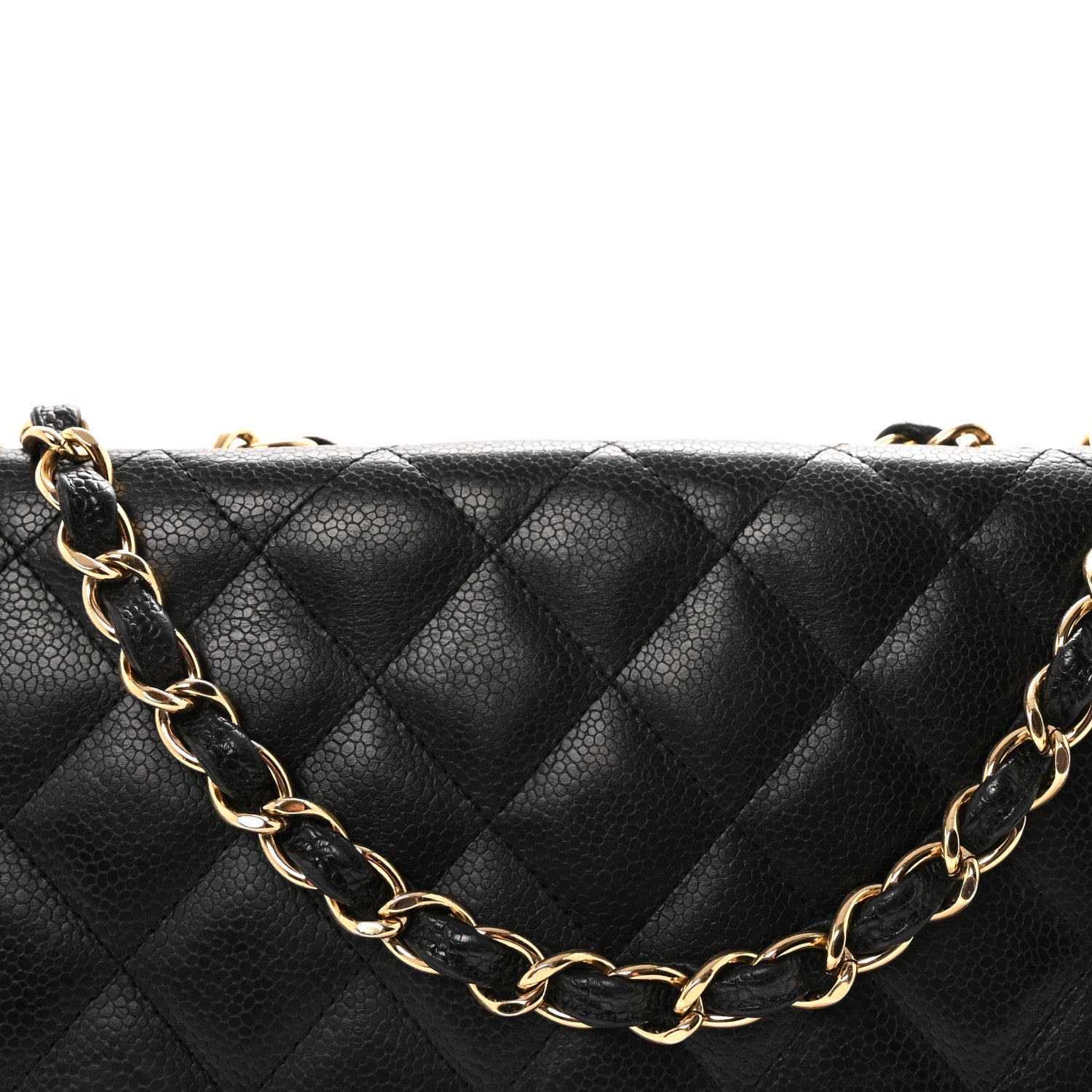 Caviar Quilted Jumbo Single Flap Black