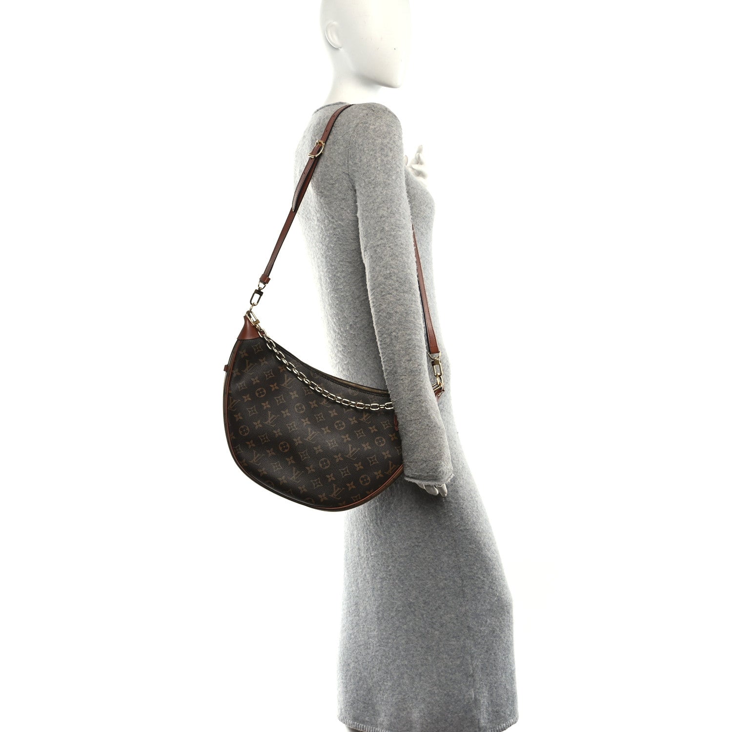 Reverse Monogram Loop Hobo