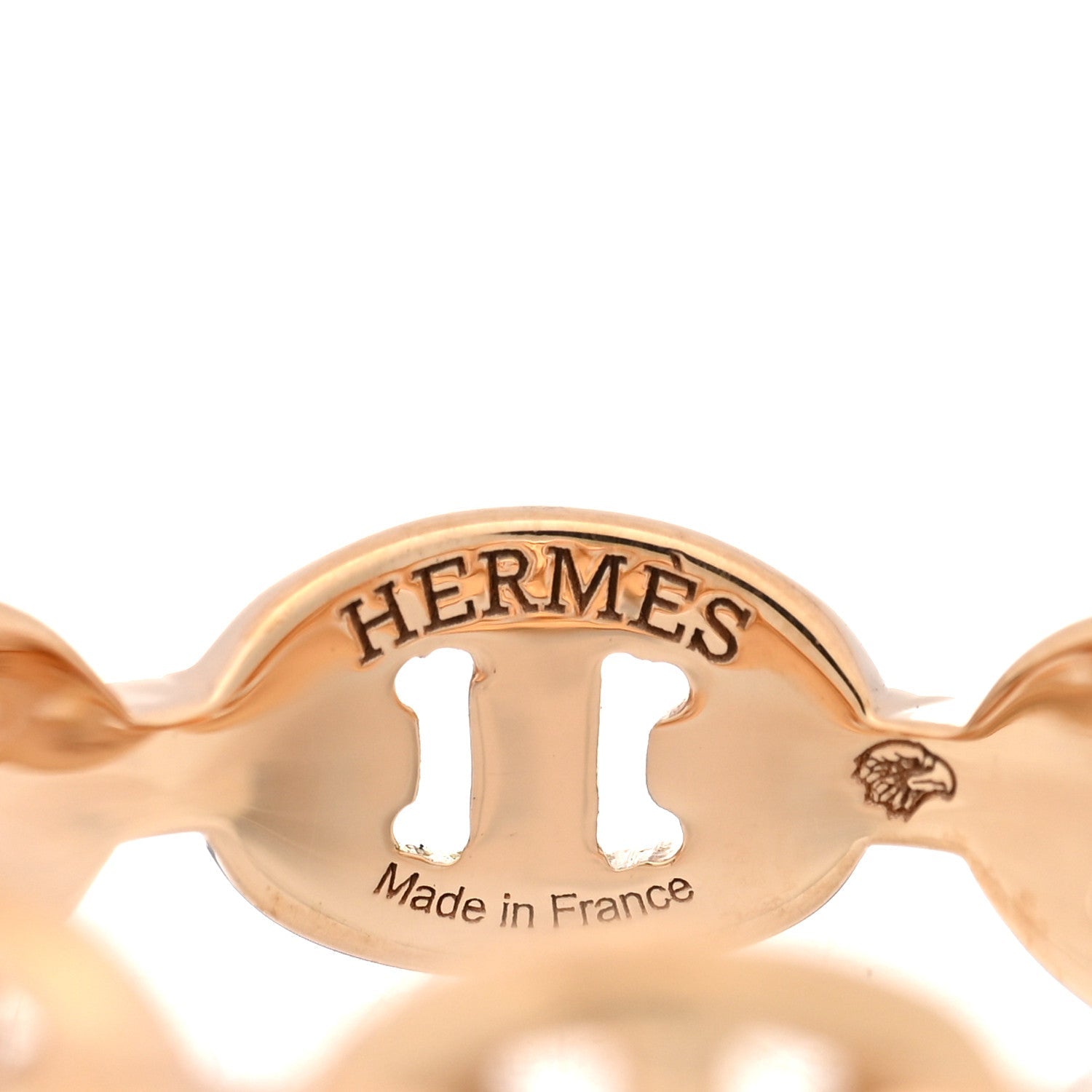18K Rose Gold PM Chaine d'Ancre Enchainee Ring 55 7.25