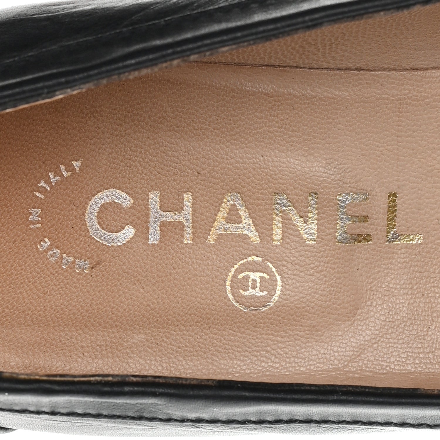 Lambskin CC Penny Loafers 36.5 Black