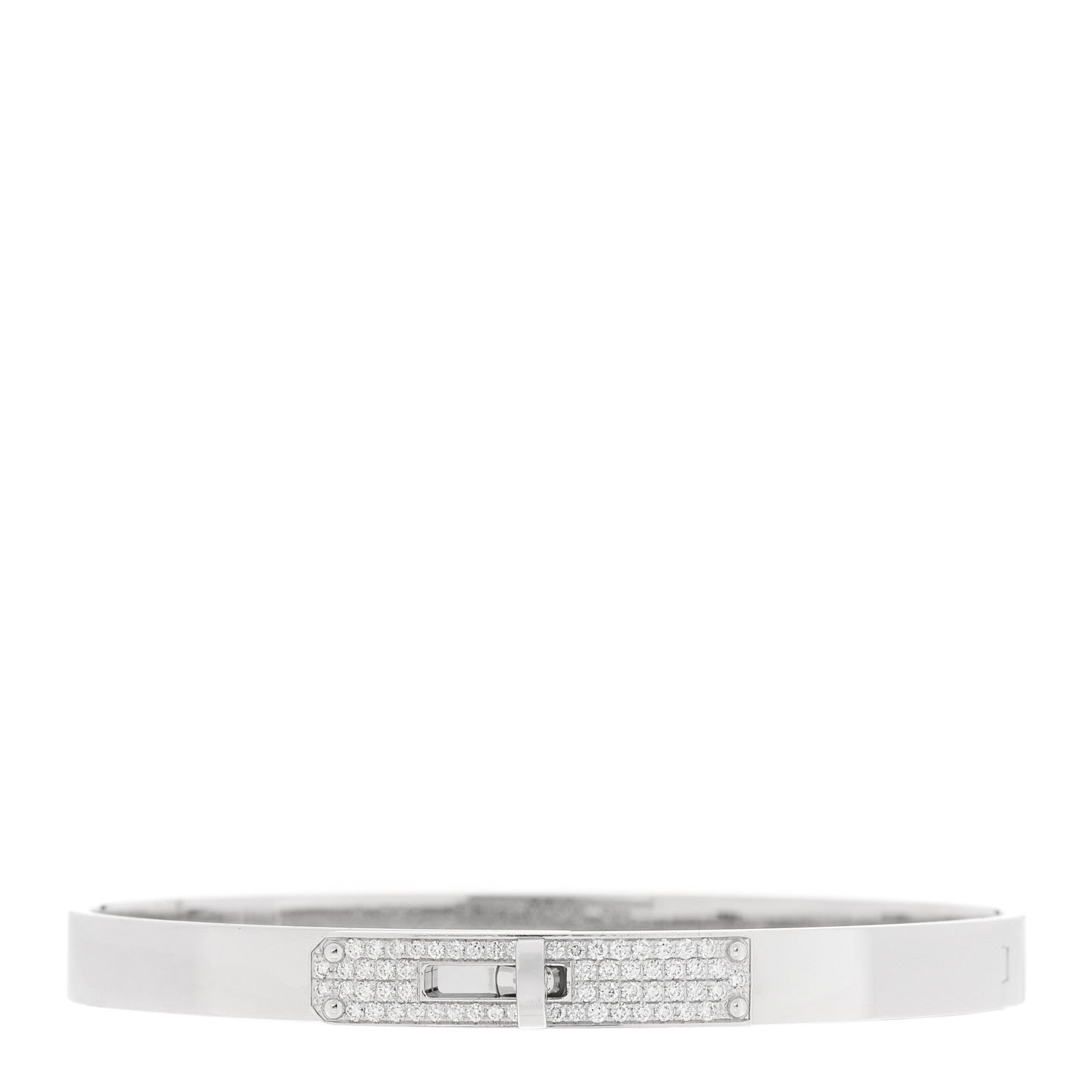 18K White Gold Diamond PM Kelly Pave Bracelet SH