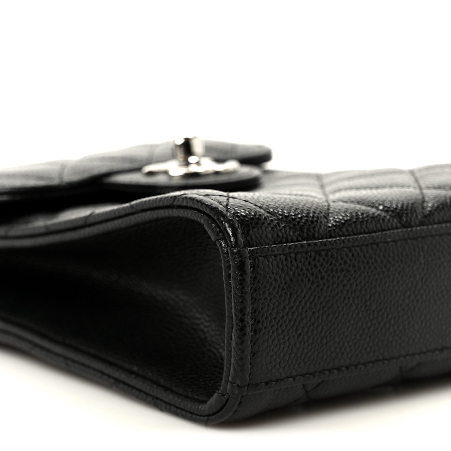 Caviar Quilted Classic Phone Holder Black