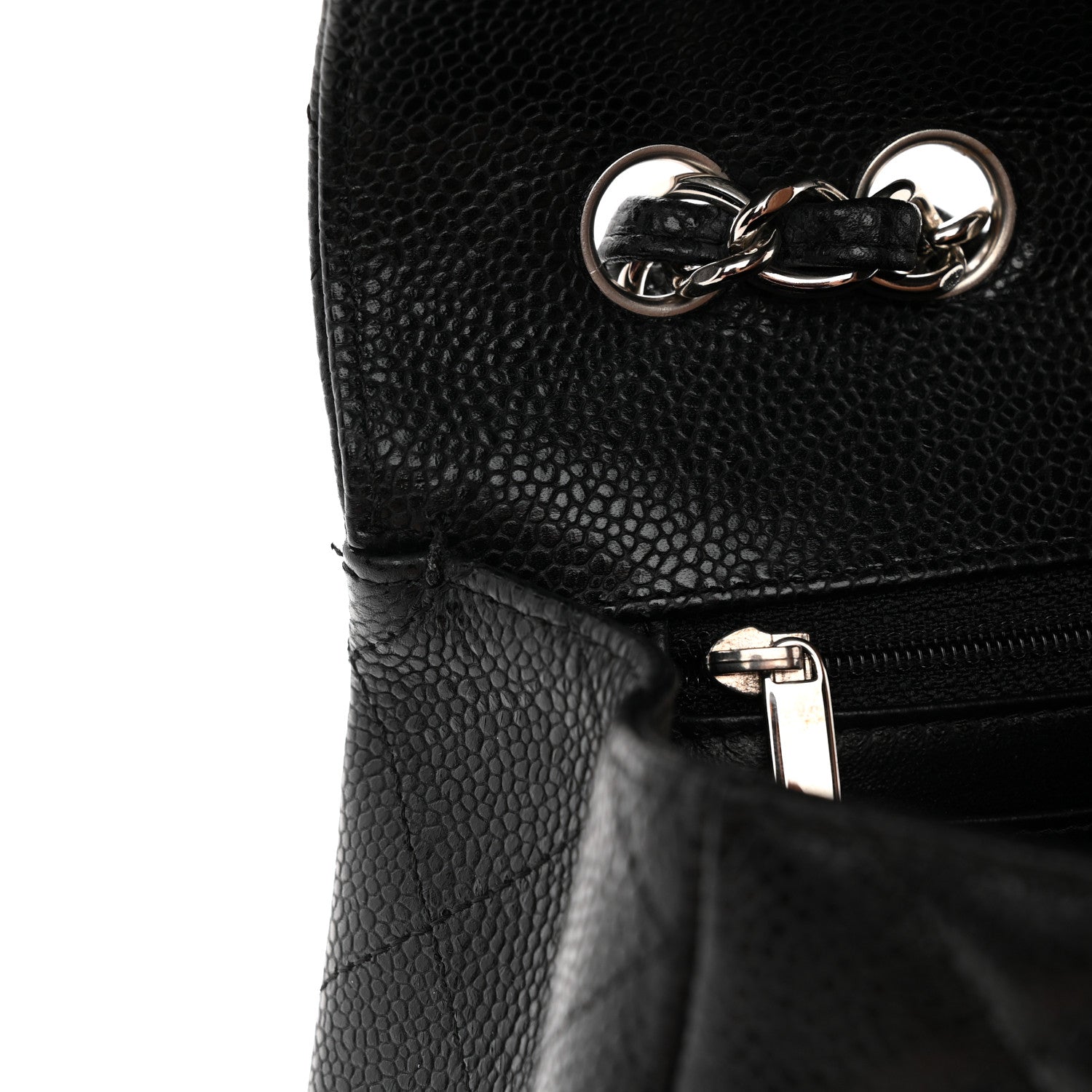 Caviar Quilted Jumbo Single Flap Black