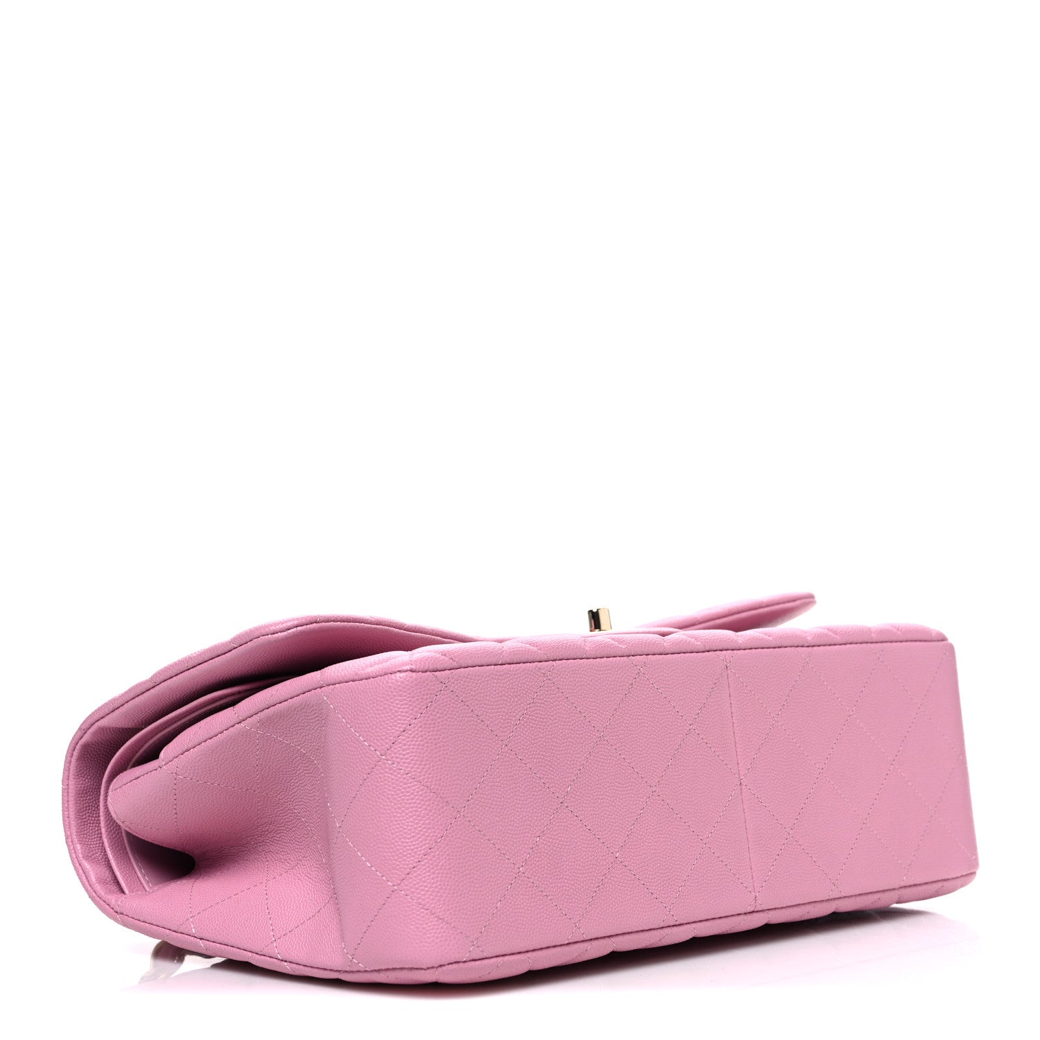 Caviar Quilted Jumbo Double Flap Pink