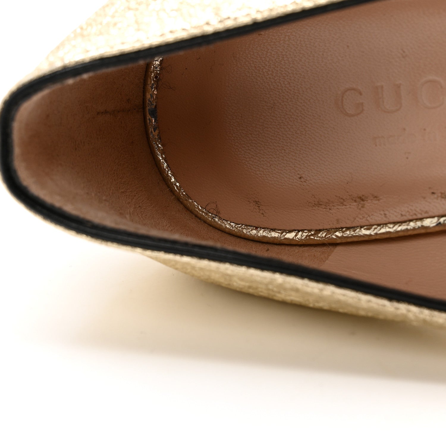 Galassia GG Marmont Fringe 50mm Loafer Pumps 35 Platino