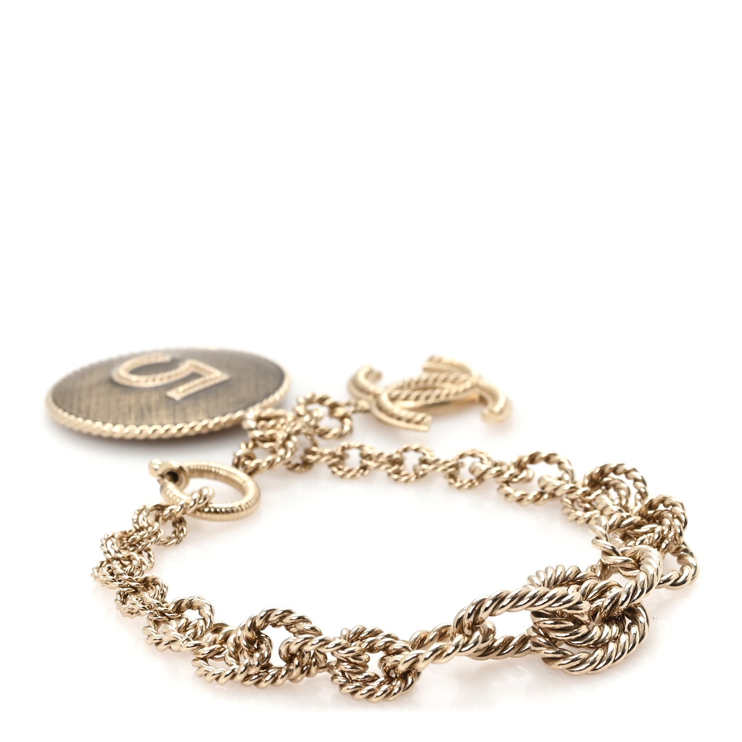 CC N°5 Medallion Bracelet Golden Green