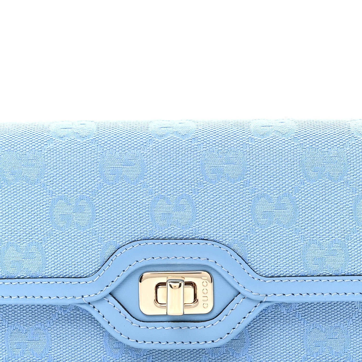 GG Monogram Scratch Lux Calfskin Mini Luce Shoulder Bag Blue