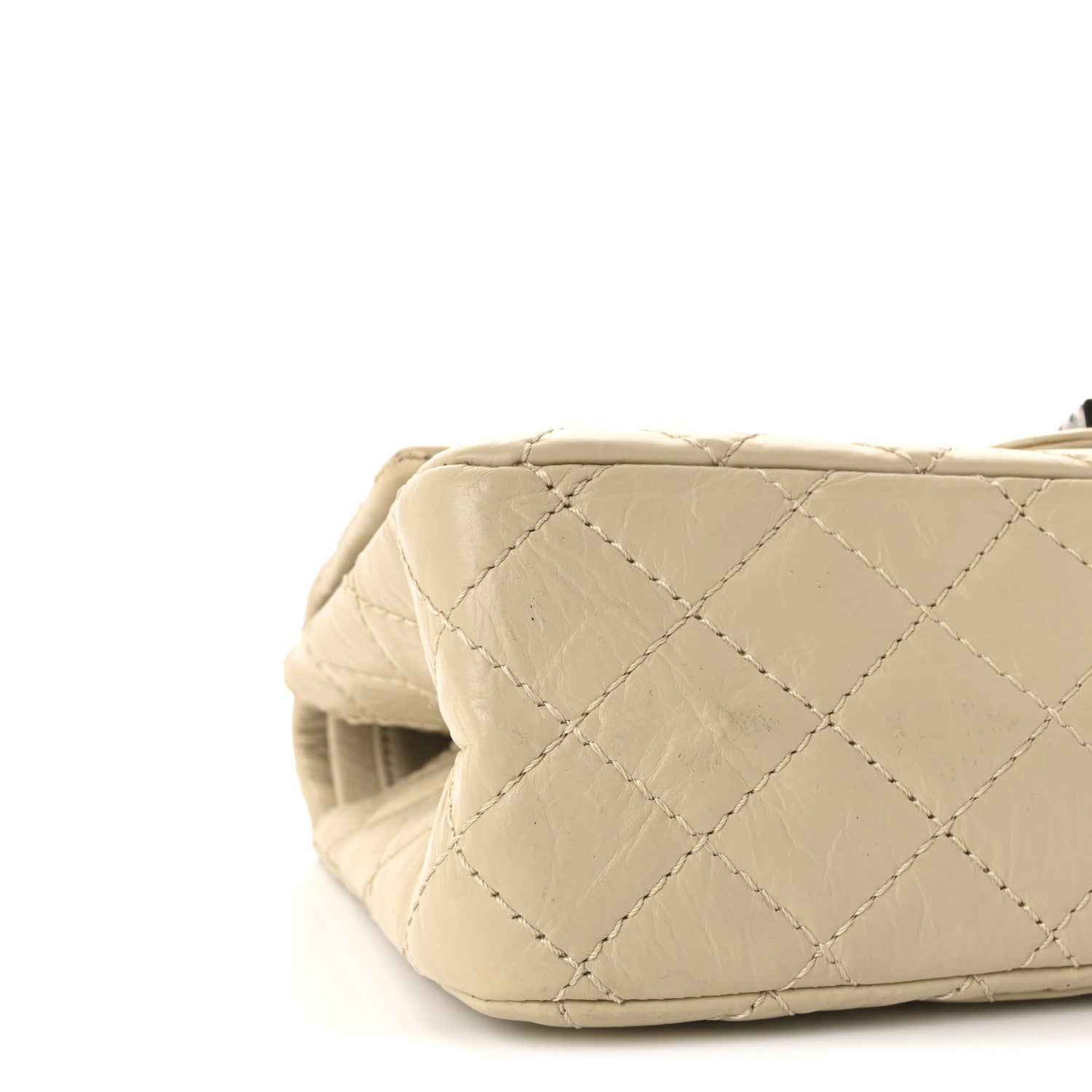 Aged Calfskin Quilted 2.55 Reissue 225 Flap Light Beige