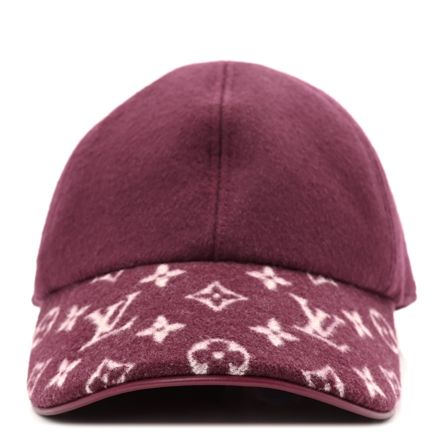 Wool Silk Monogram Endless Cap L Bordeaux