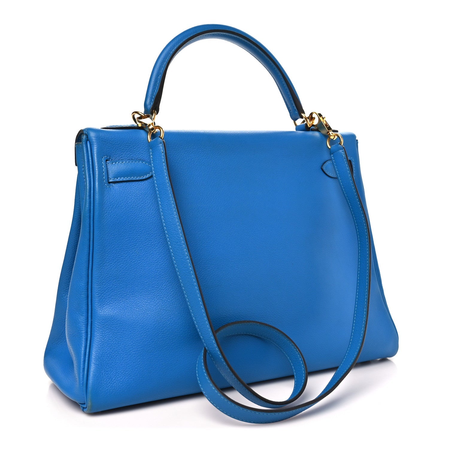 Evercolor Kelly Retourne 32 Bleu Zanzibar