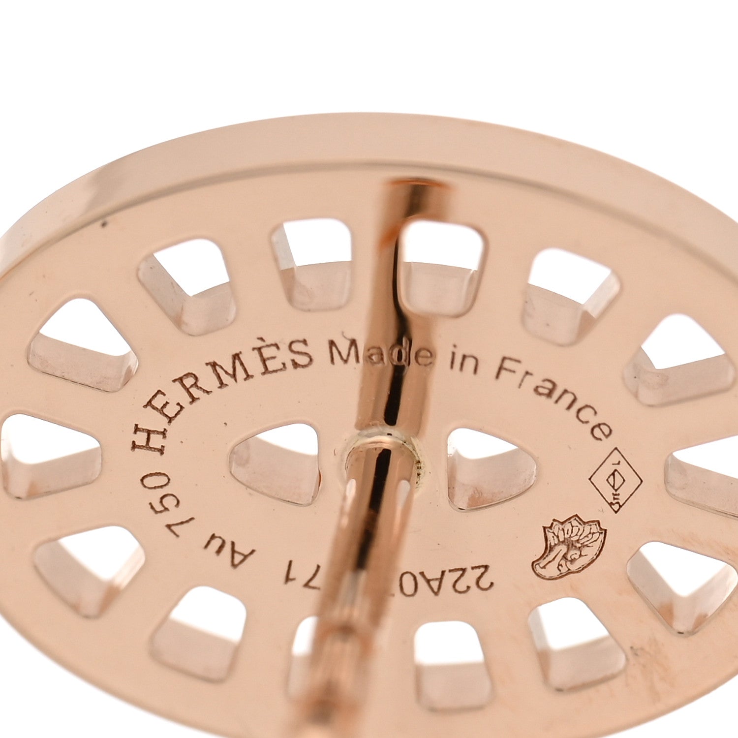 18K Rose Gold Diamond Chaine d'Ancre Divine Stud Earrings