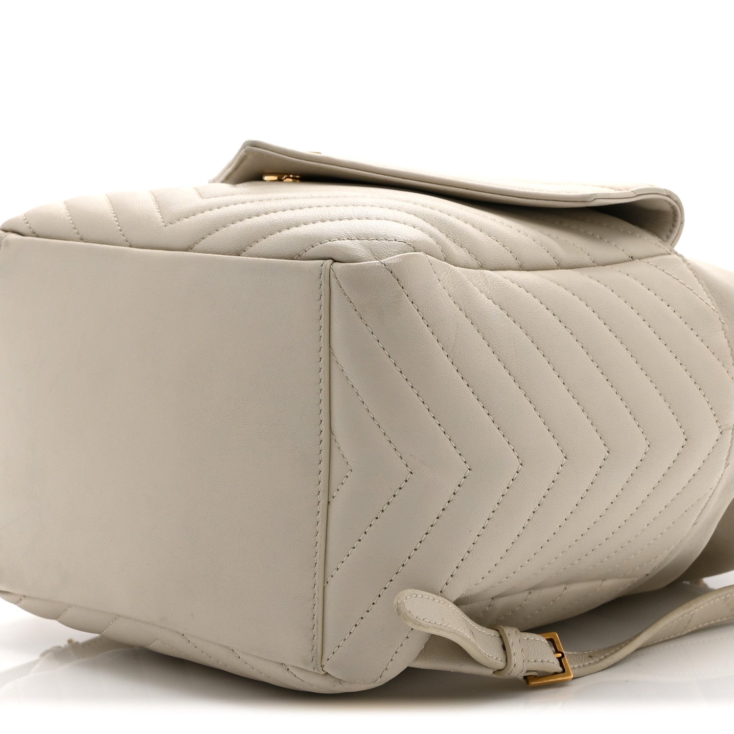 Lambskin Matelasse Monogram Joe Backpack Cream