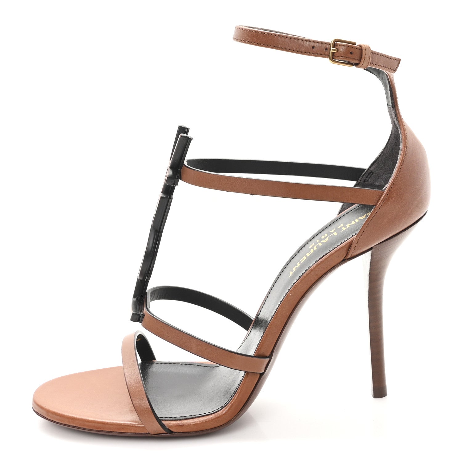 Calfskin Cassandra 100 Sandals 37.5 Gold Brown