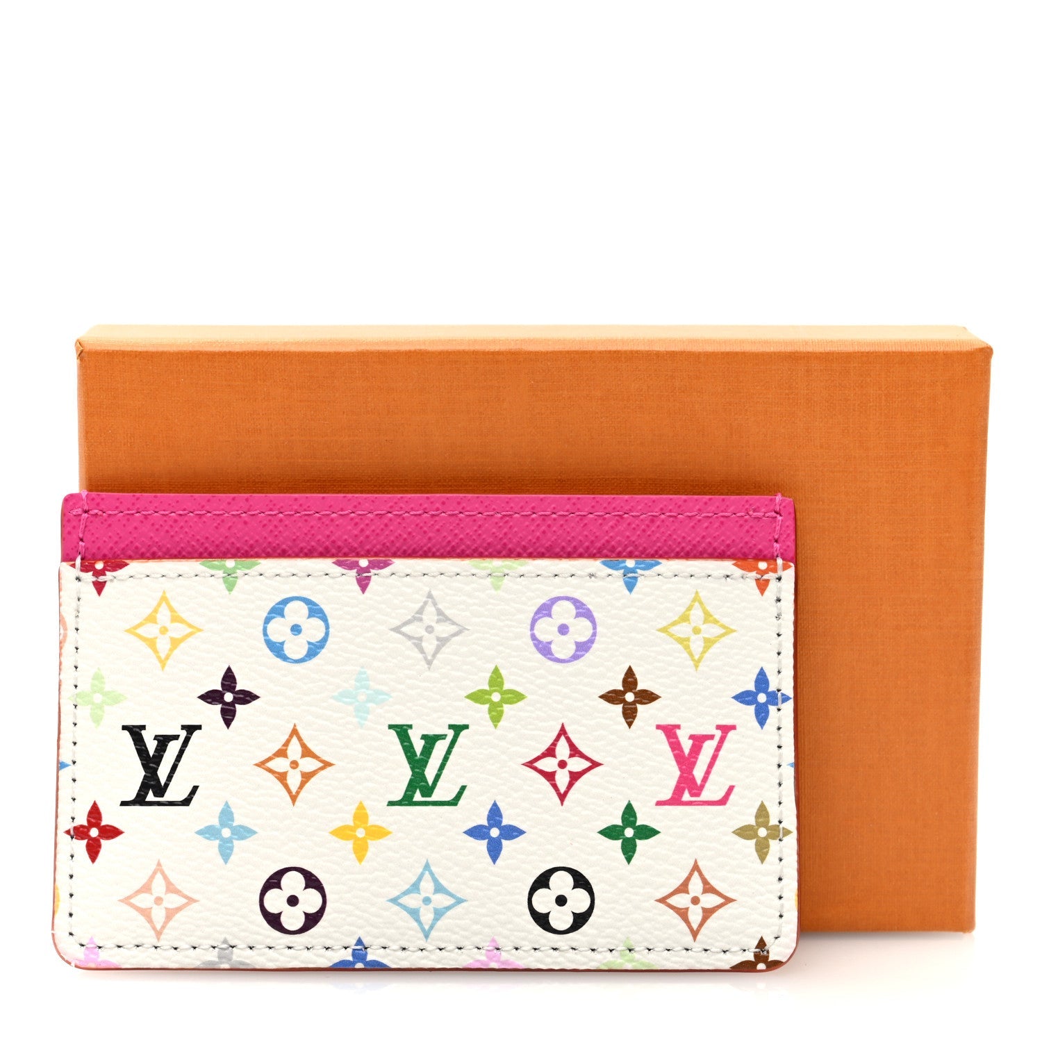LV X TM Monogram Multicolor Card Holder Kawaii Pink