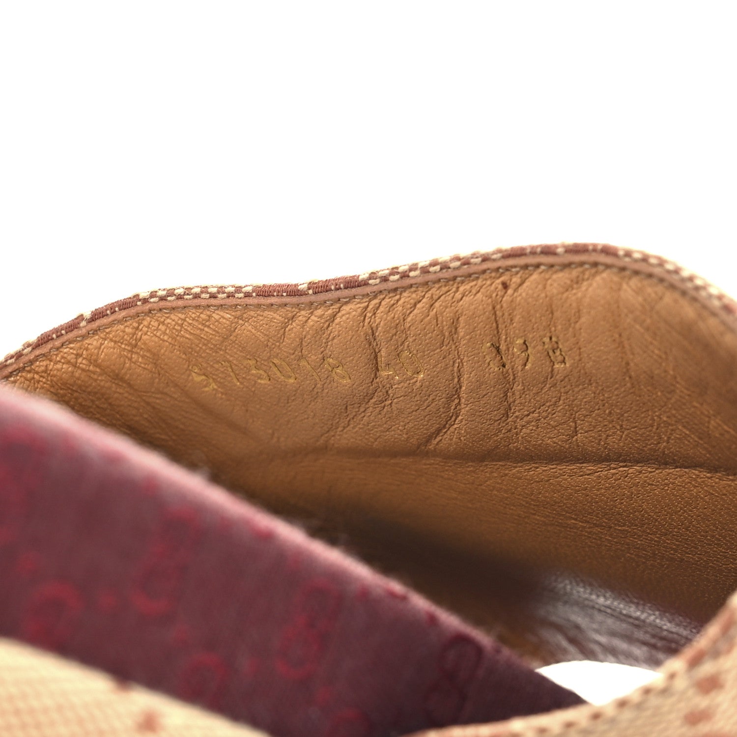 Canvas GG Monogram Angelina Platform Slide Sandals 40 Beige Ruggine