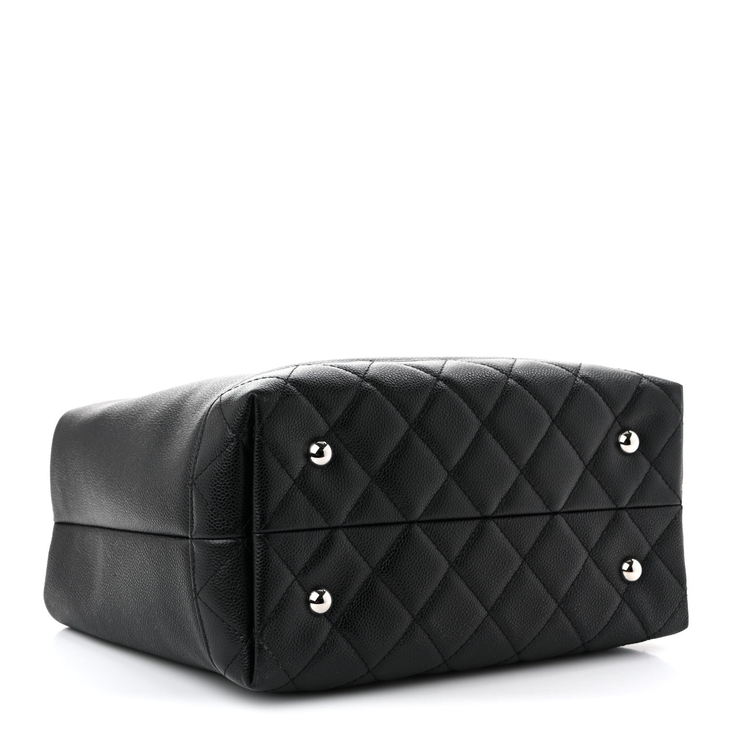 Soft Caviar CC Medium Top Handle Tote Black