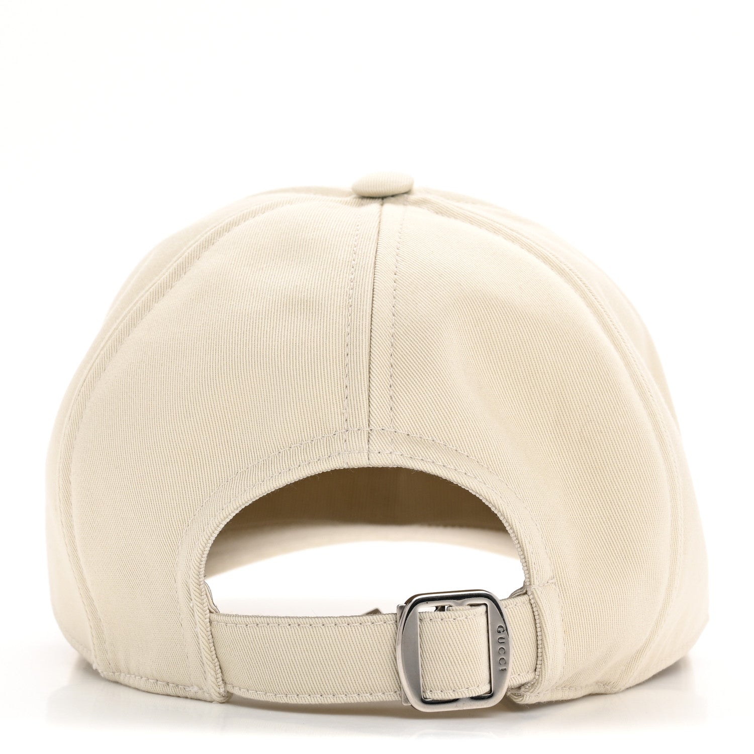 Cotton Embroidered Logo Baseball Hat S Ivory