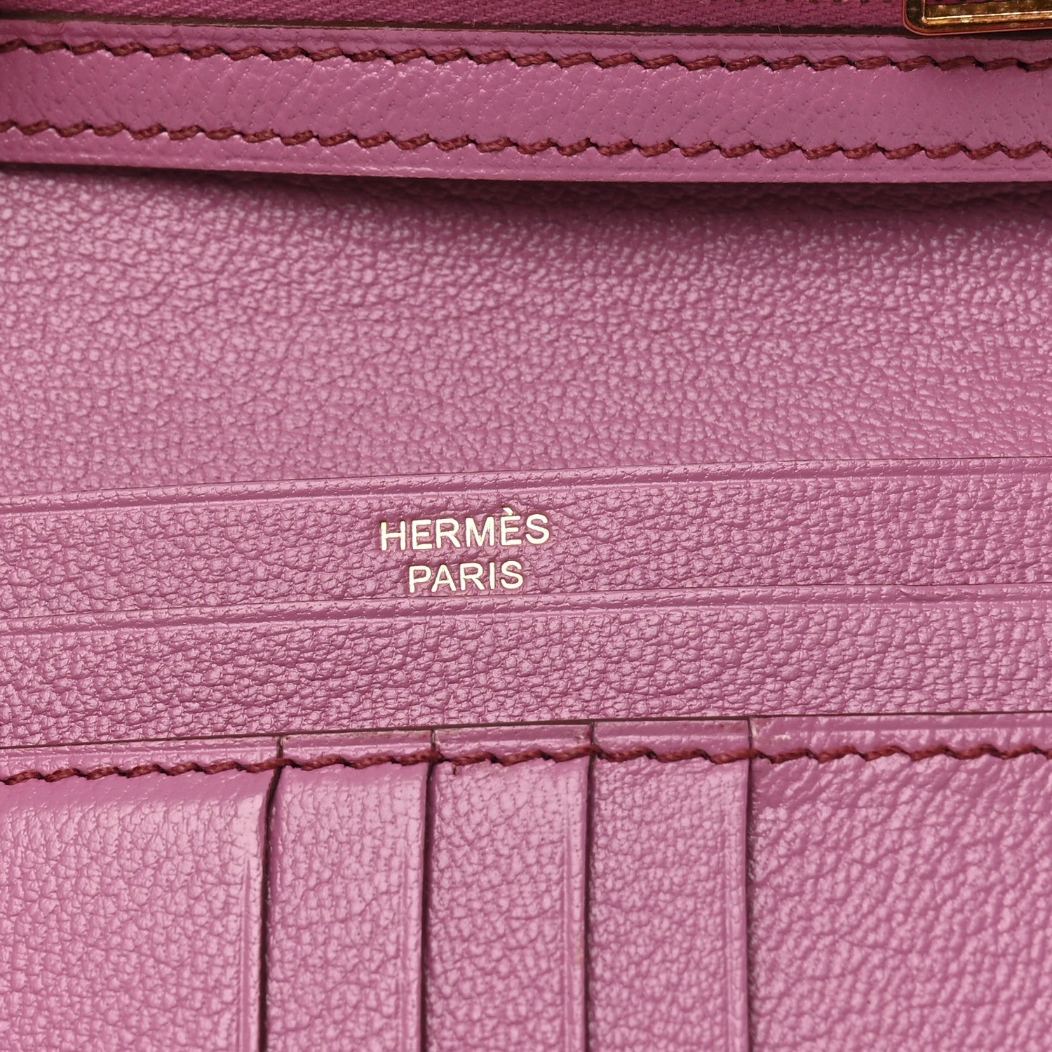 Ostrich Bearn Compact Wallet Fuchsia