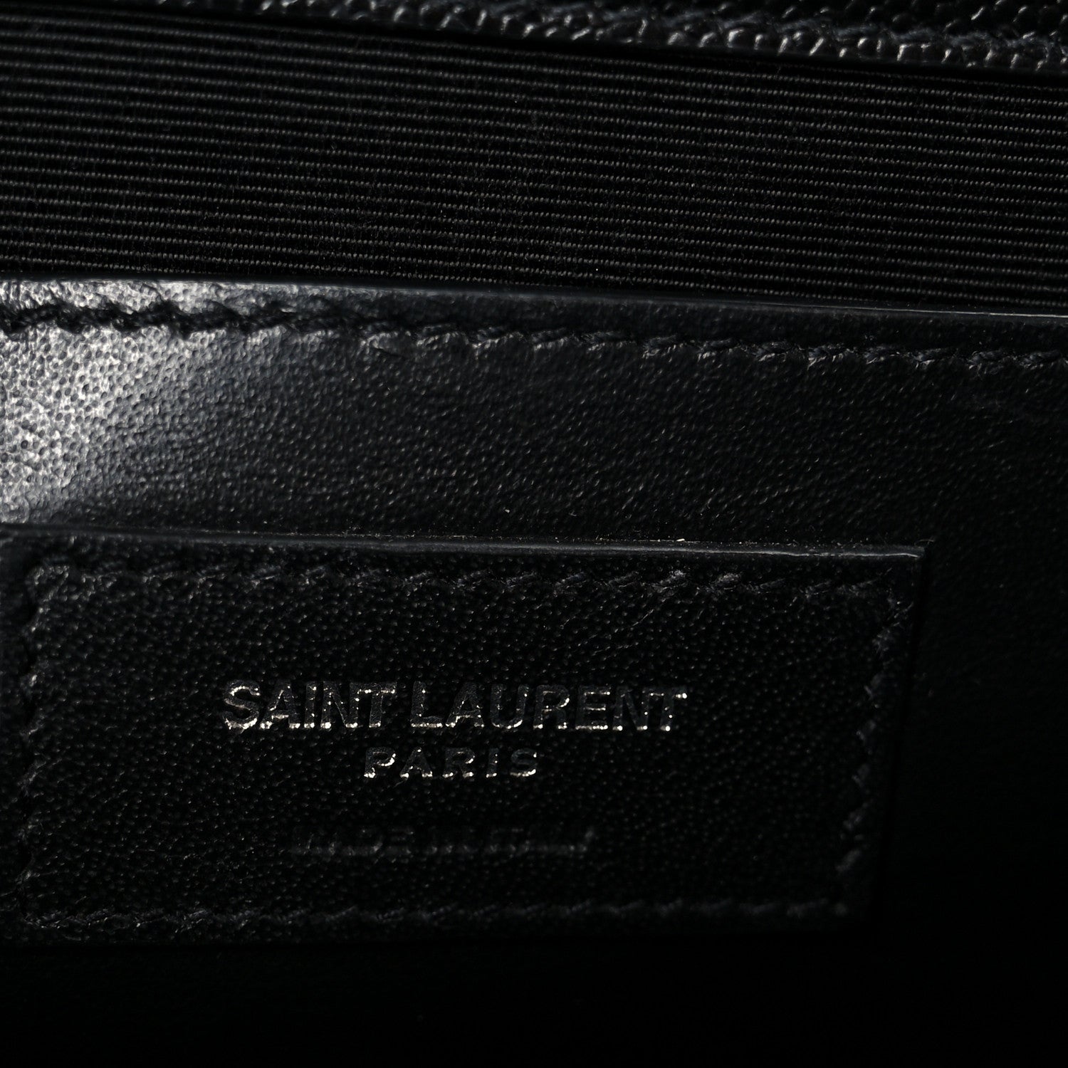 Grain De Poudre Textured Mixed Matelasse Triquilt Medium Monogram Satchel Black