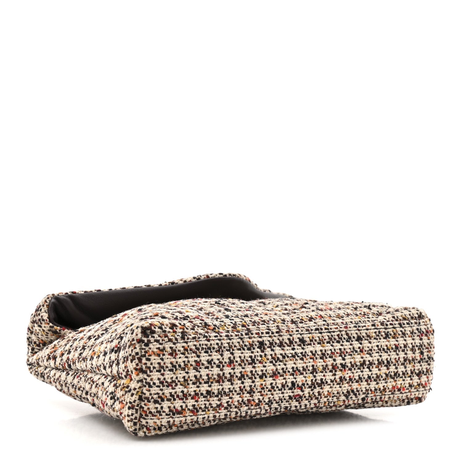 Tweed Quilted Loulou Puffer Monogram Pouch Clutch Beige Umber Multicolor