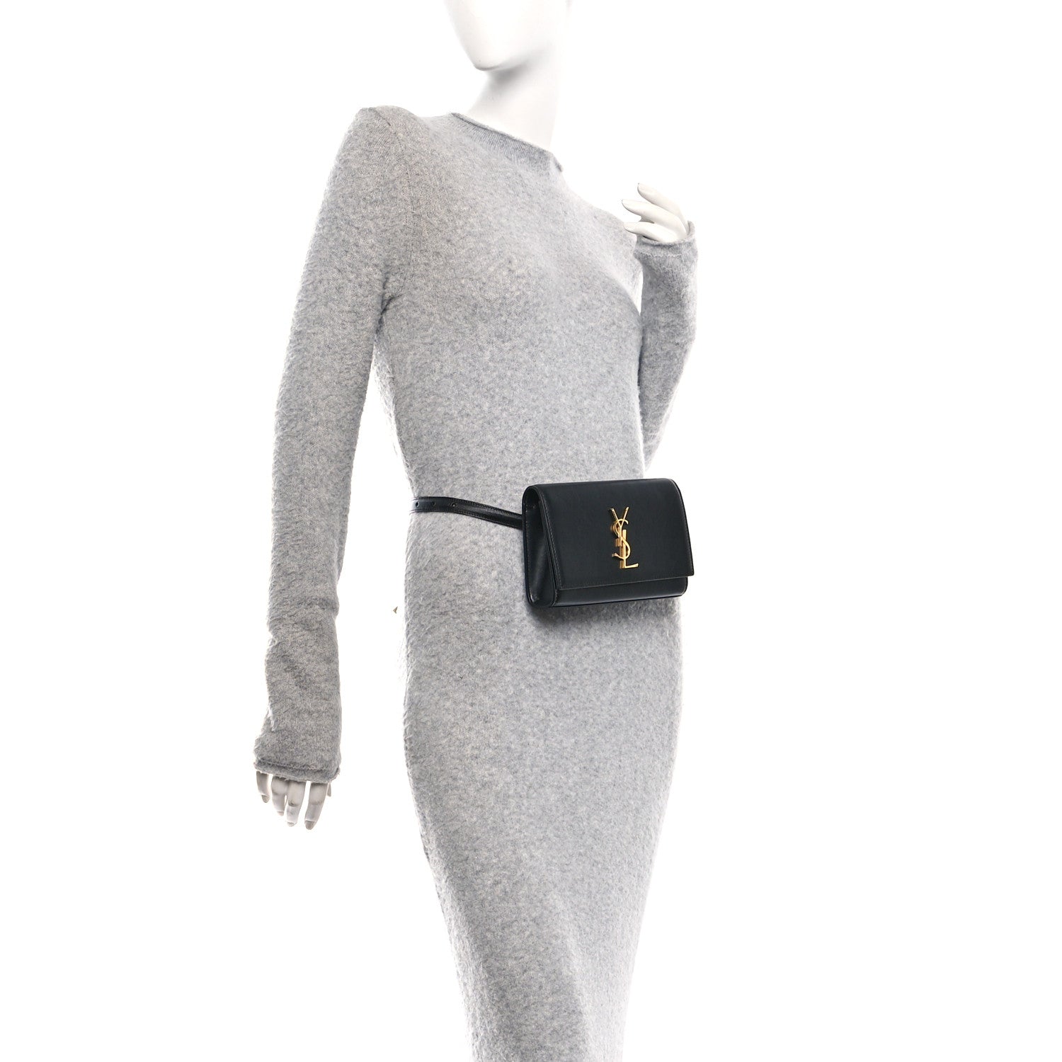 Smooth Calfskin Monogram Kate Belt Bag Black