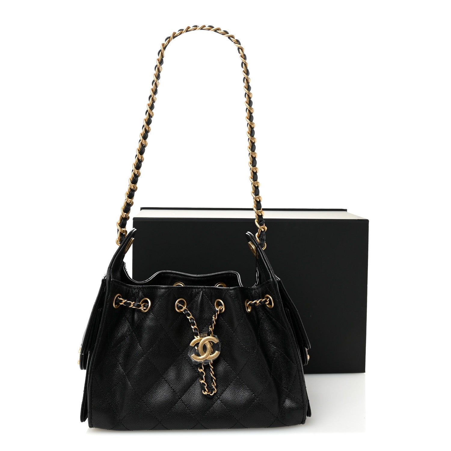 Caviar Quilted Mini Chanel 25 Handbag Black