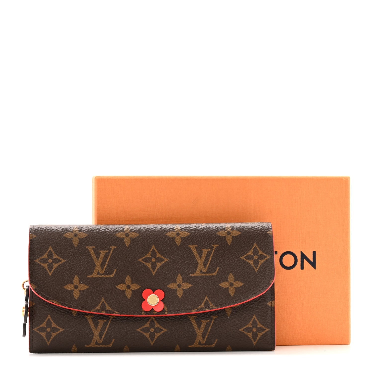 Monogram Bloom Flower Emilie Wallet Coquelicot