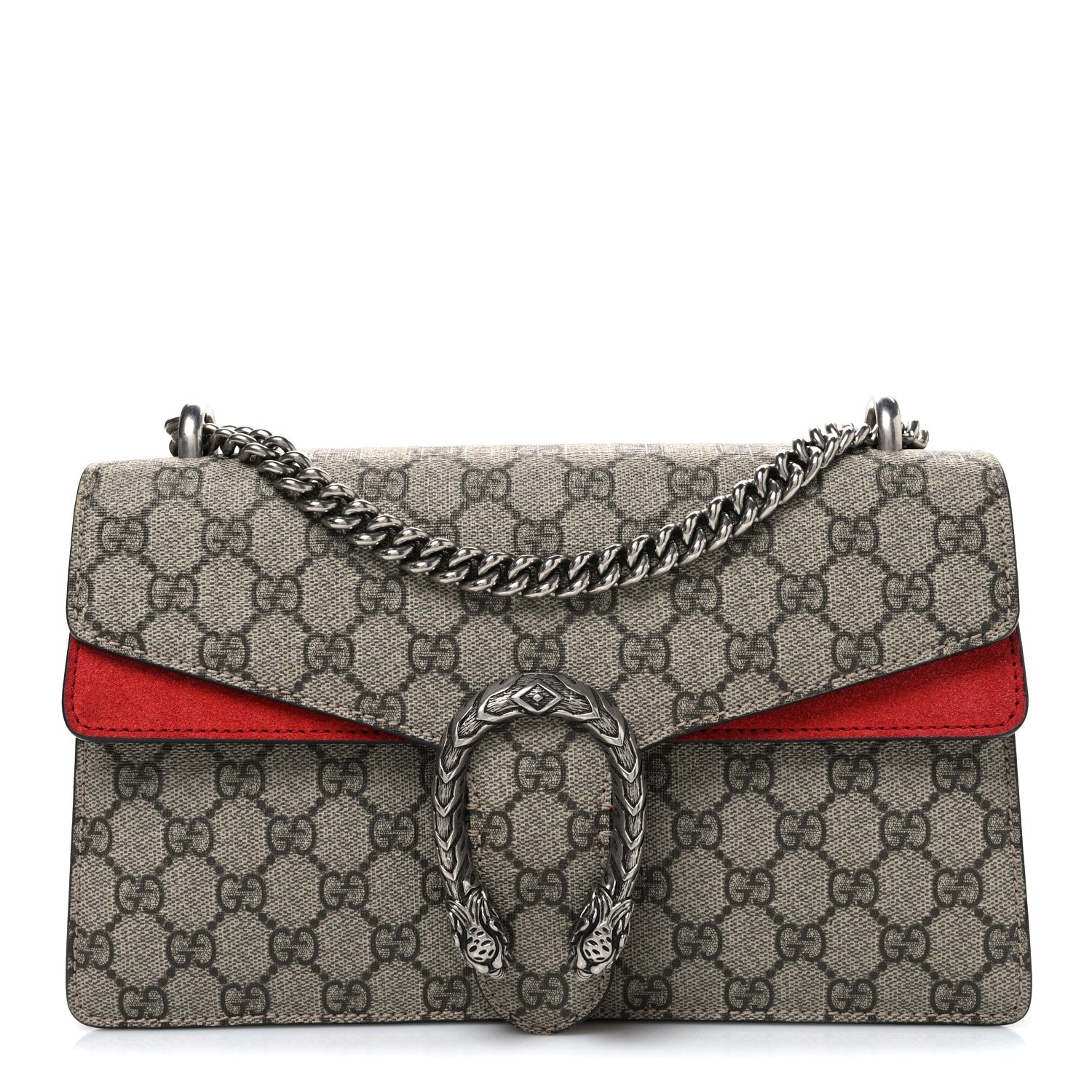GG Supreme Monogram Small Dionysus Shoulder Bag Red