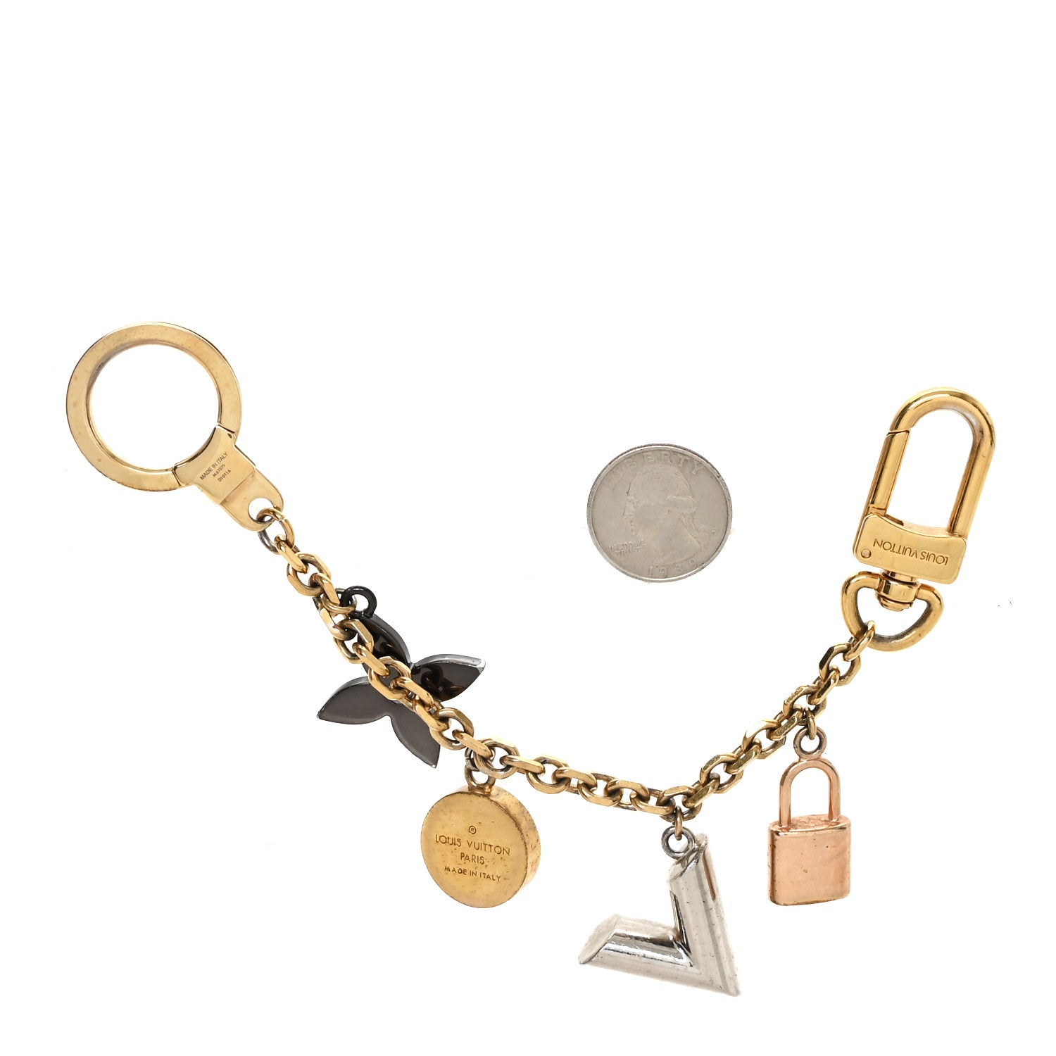 Metal Kaleido V Bag Chain Charm