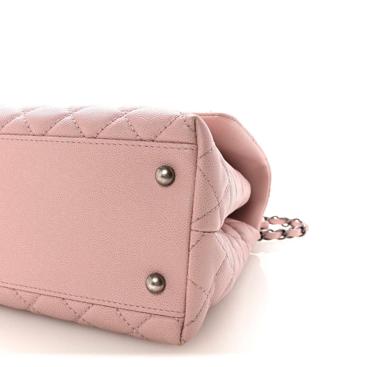 Caviar Quilted Medium Coco Handle Flap Light Pink