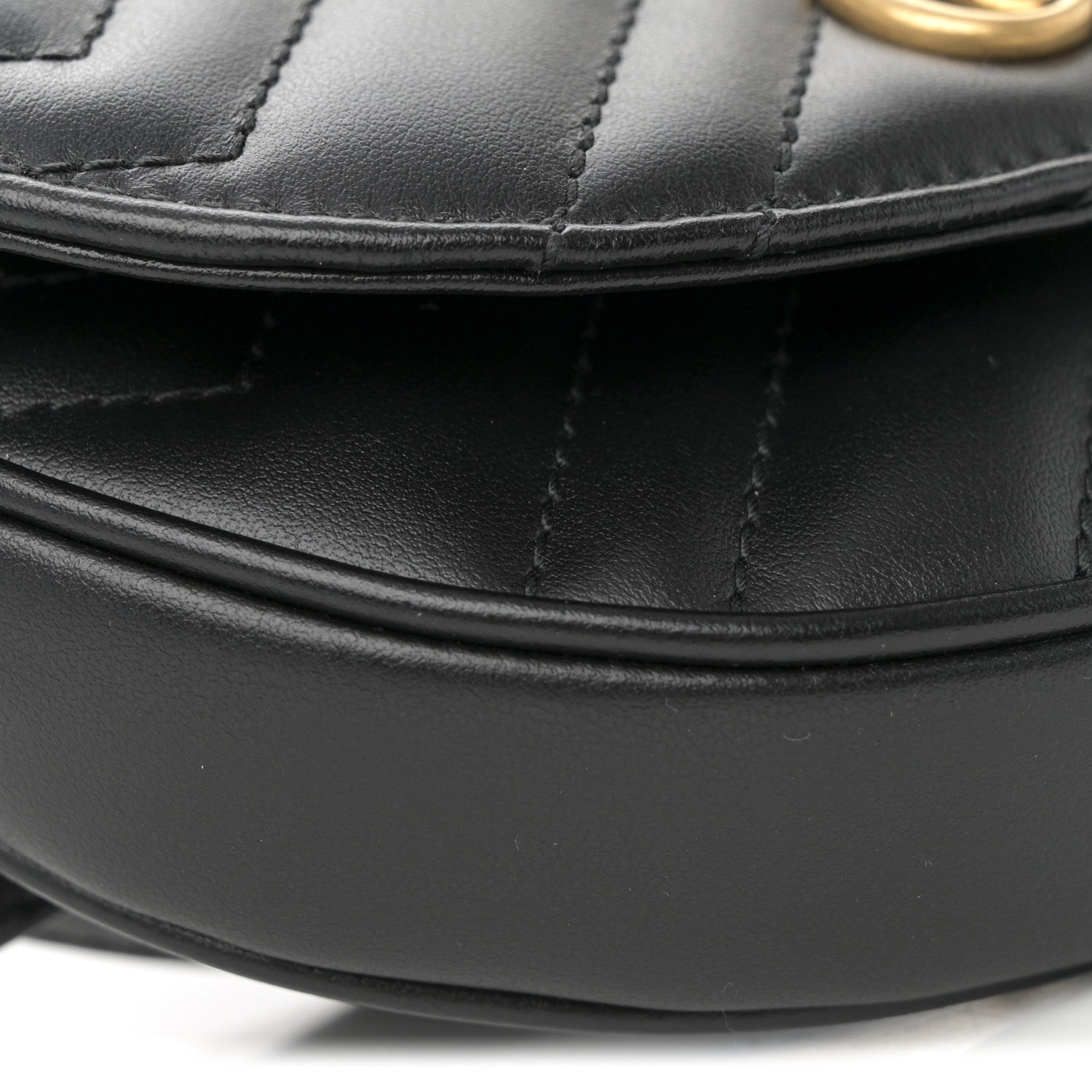 Calfskin Matelasse GG Marmont Belt Bag Set 100 40 Black Mystic White