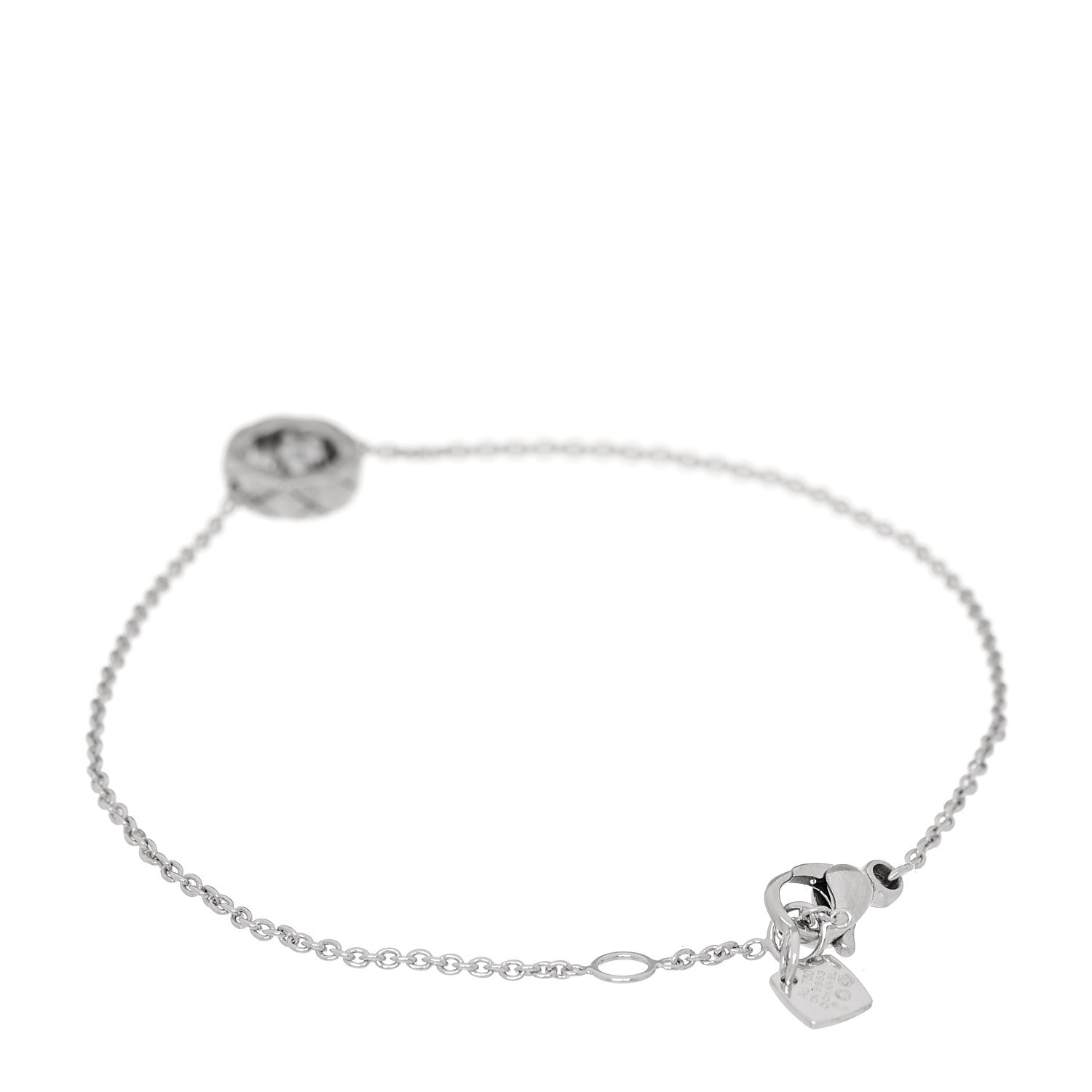 18K White Gold Diamond Coco Crush Station Bracelet