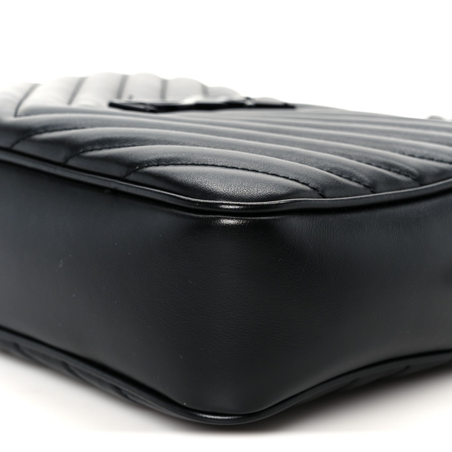 Calfskin Matelasse Monogram Monochrome Lou Camera Bag Black