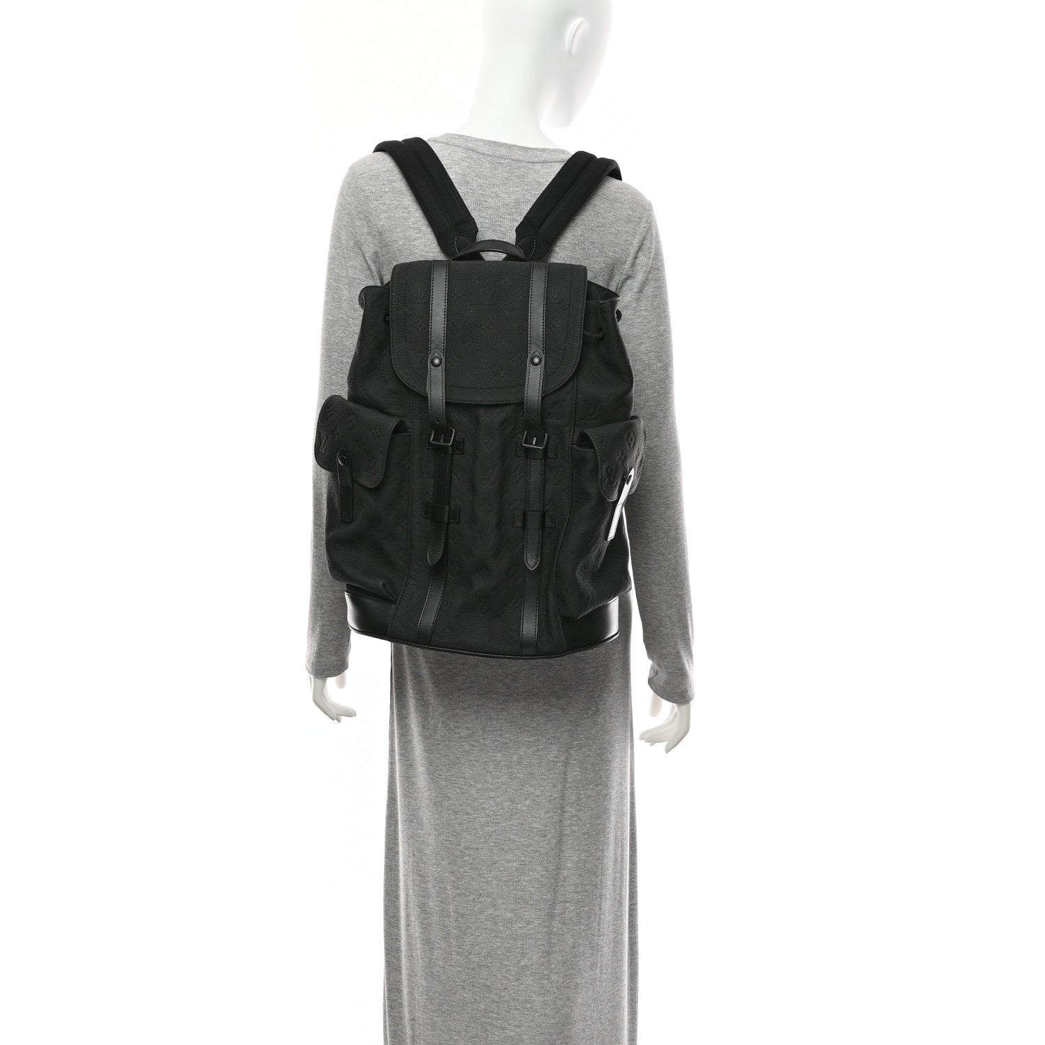 Taurillon Monogram Christopher MM Backpack Black