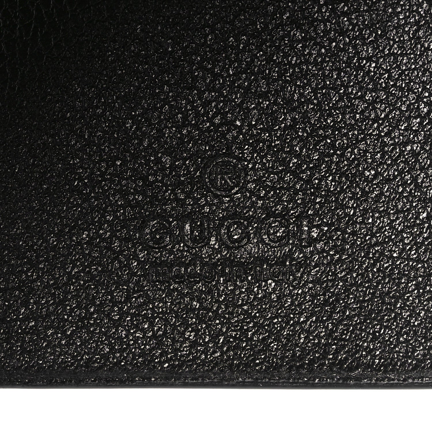 Wonka Grain Calfskin GG Monogram Embossed 6 Key Holder Black