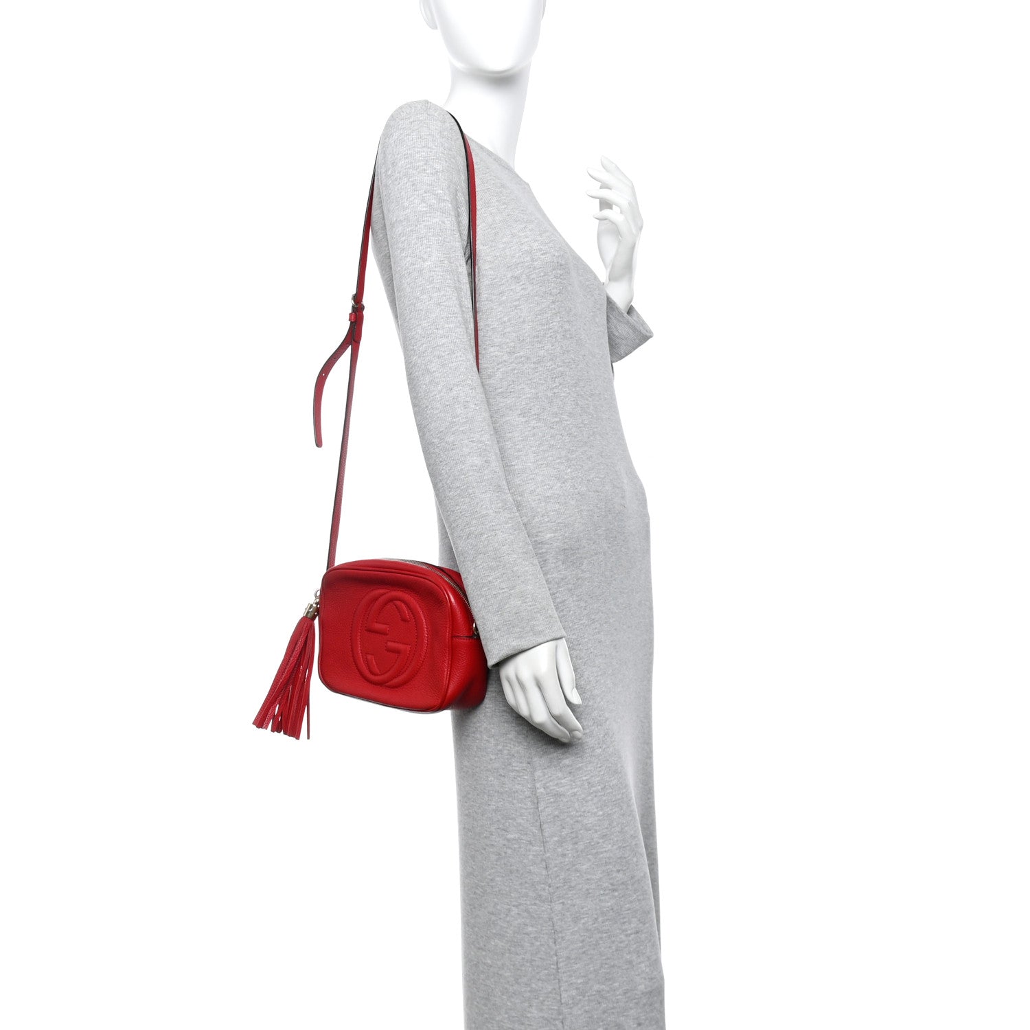 Pebbled Calfskin Small Soho Disco Bag Tabasco Red
