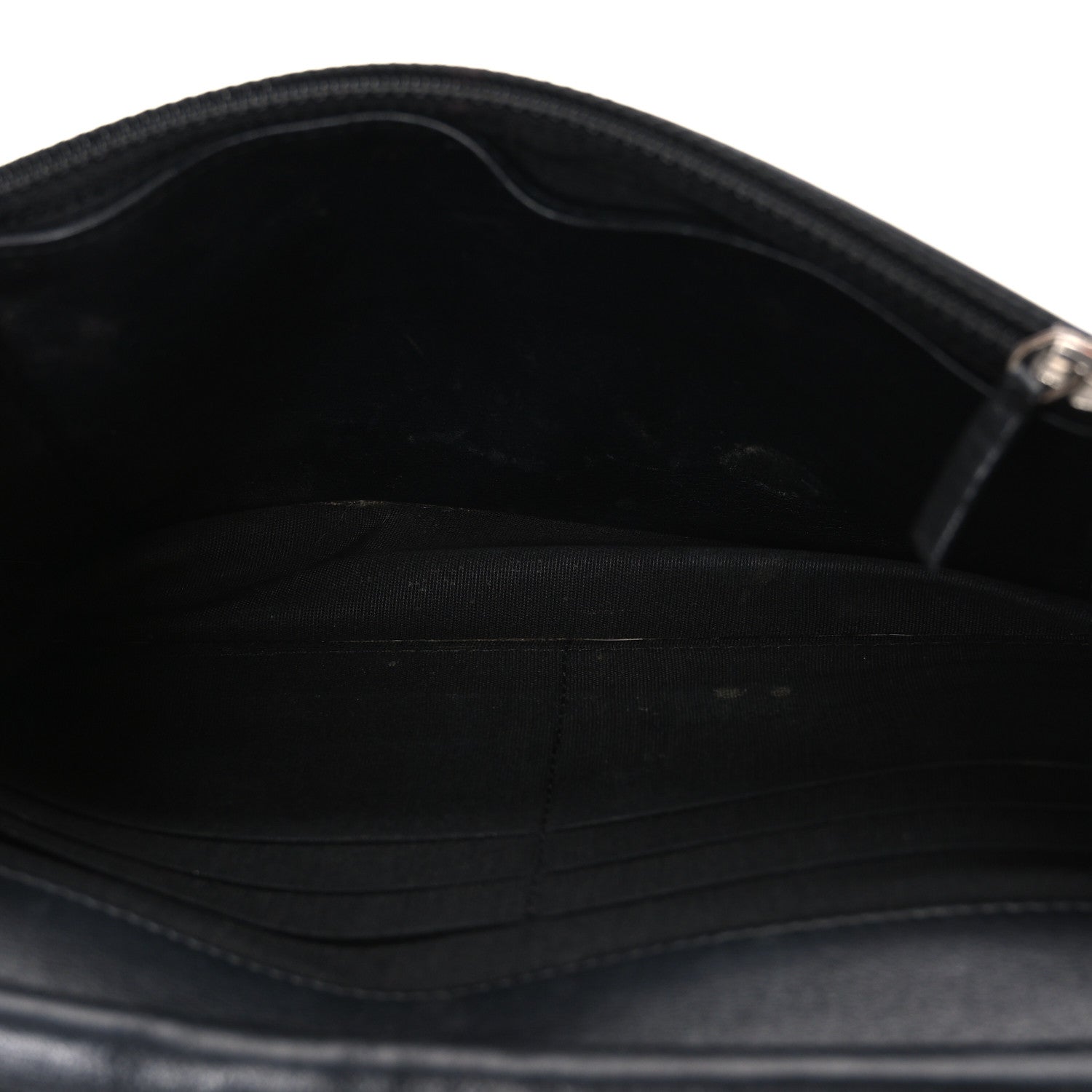 Shiny Aged Calfskin Quilted Mini Nano Kelly Shopper Black