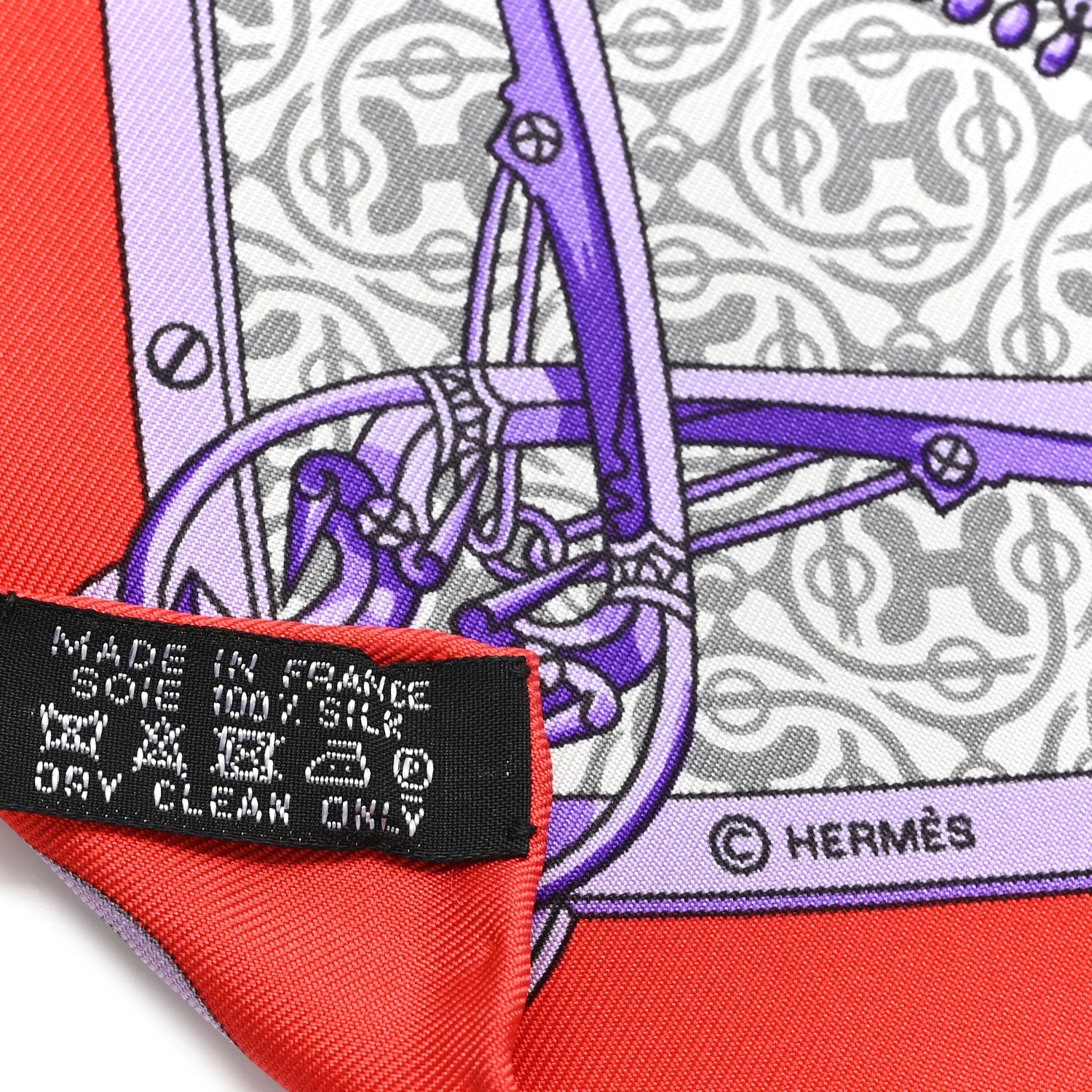 Silk Mors et Gourmettes Pocket Square 45 Rouge Violet Vert
