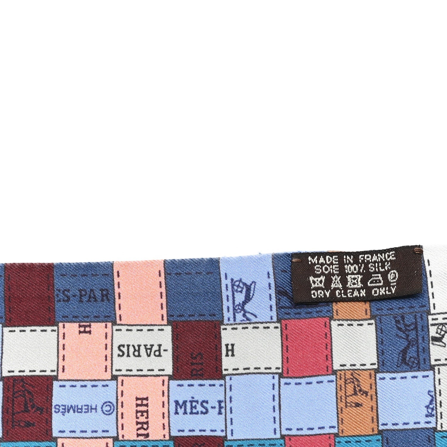 Silk Bolduc Au Carre Twilly Ciel Cobalt Bordeaux