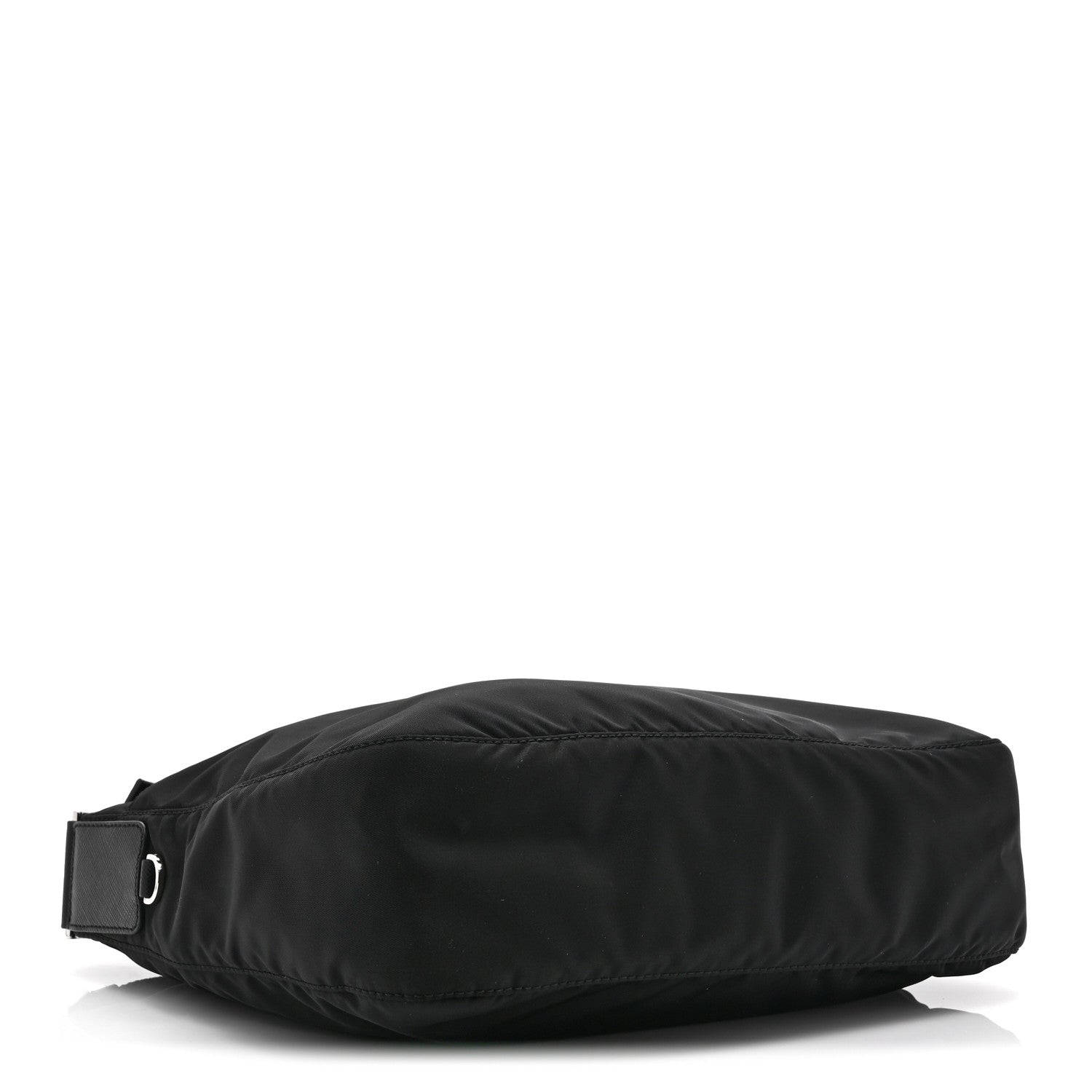 Re-Nylon Vela Saffiano Pocket Double Zip Messenger Bag Black
