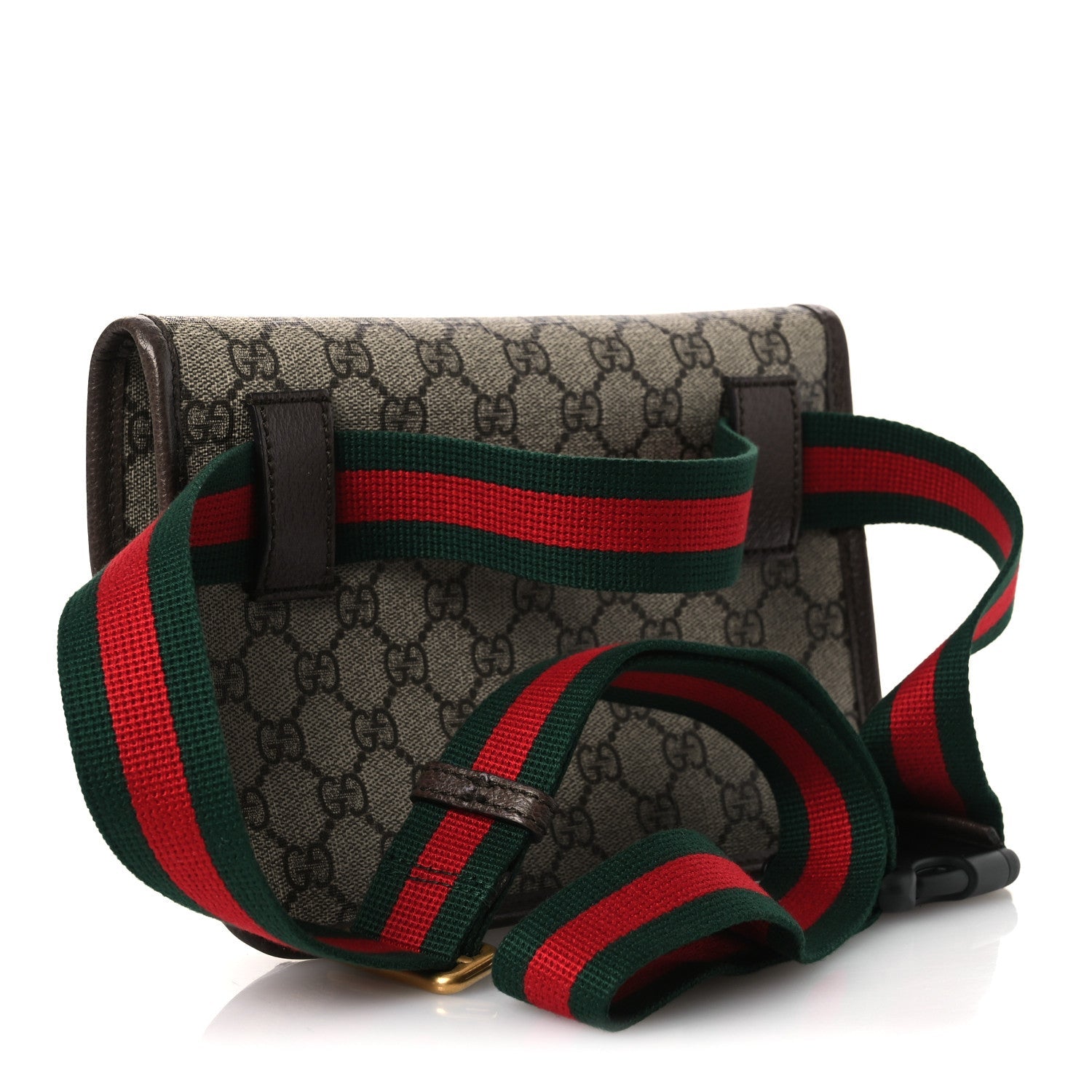 GG Supreme Monogram Neo Vintage Web Belt Bag Brown