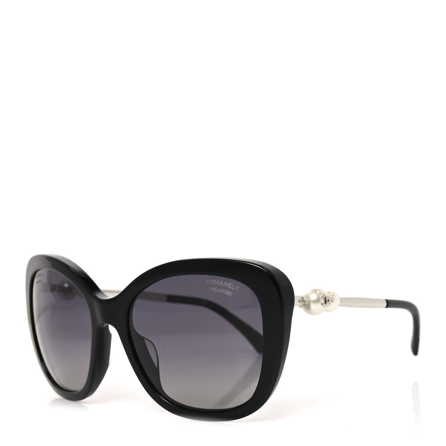 Acetate Polarized Butterfly Winter Pearl Sunglasses 5339-H-A Black