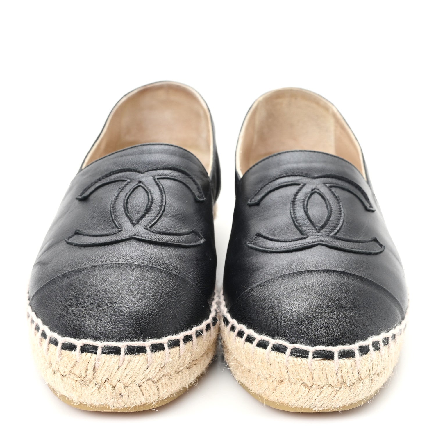 Lambskin CC Espadrilles 36 Black